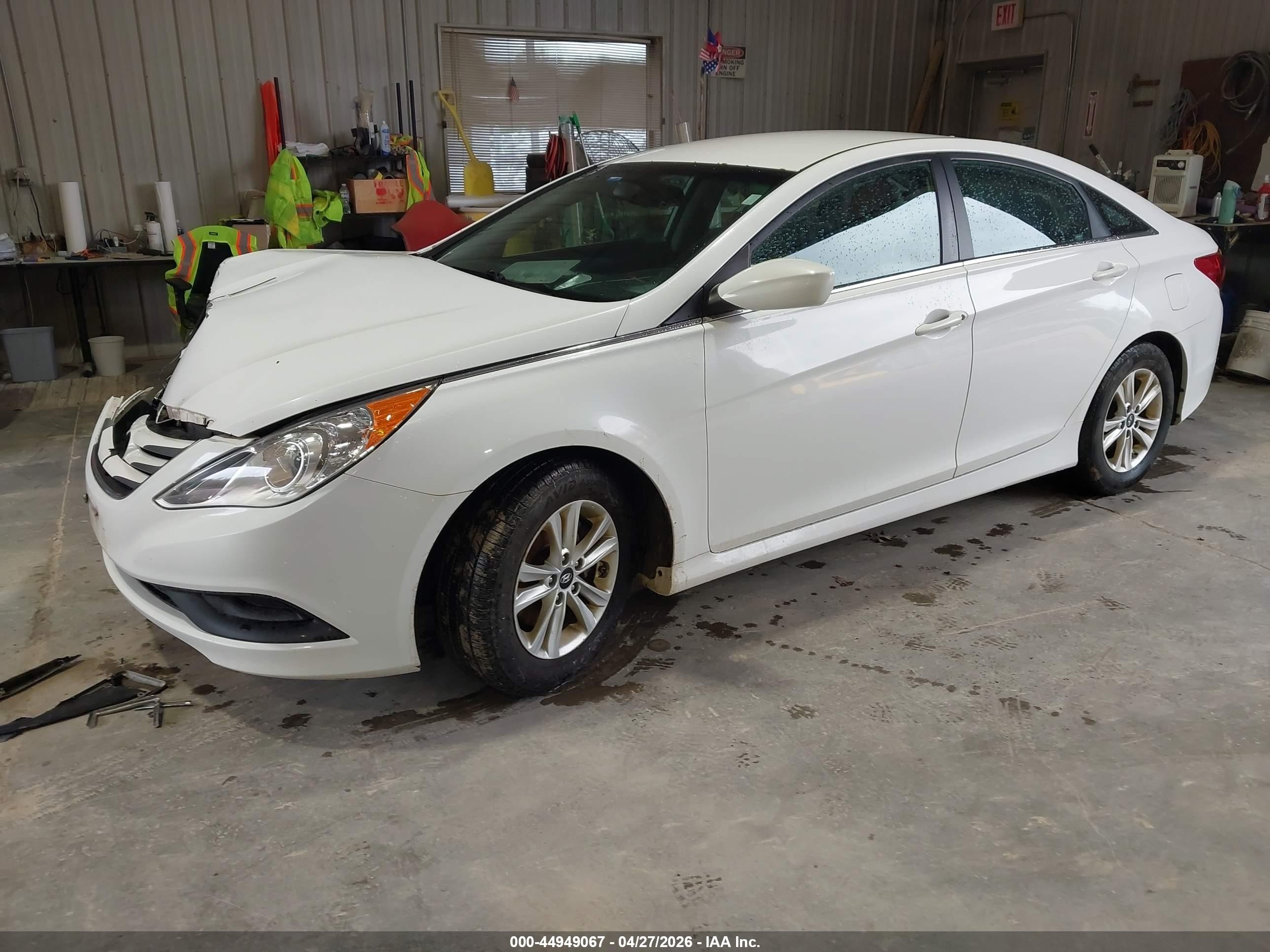 2014 Hyundai Sonata Gls White vin: 5NPEB4AC0EH844193