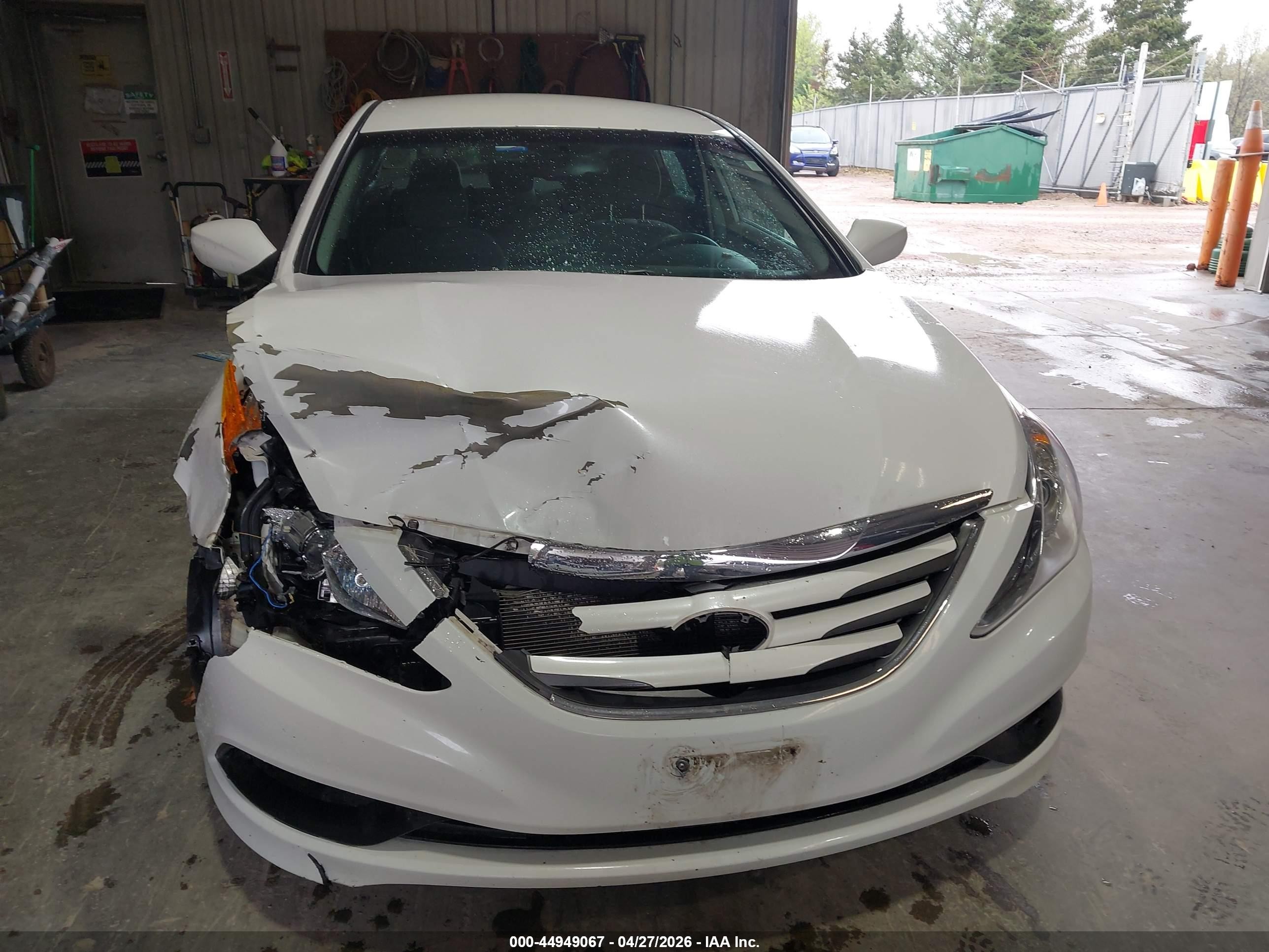2014 Hyundai Sonata Gls White vin: 5NPEB4AC0EH844193