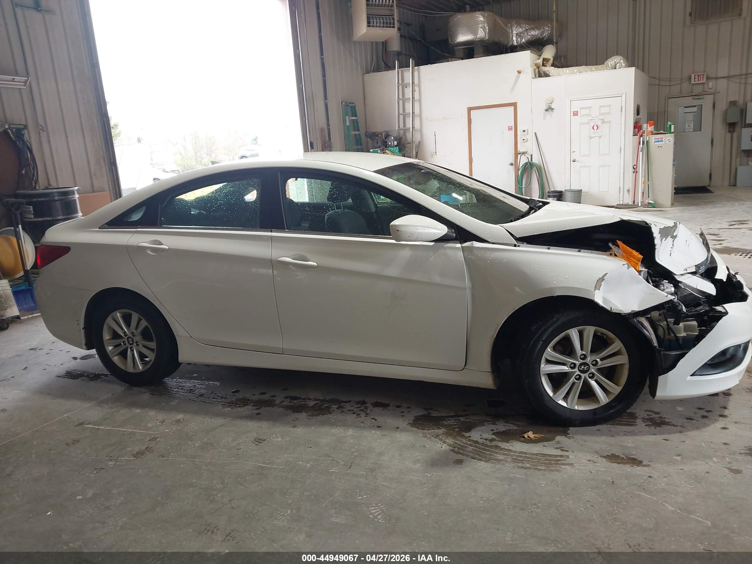 2014 Hyundai Sonata Gls White vin: 5NPEB4AC0EH844193