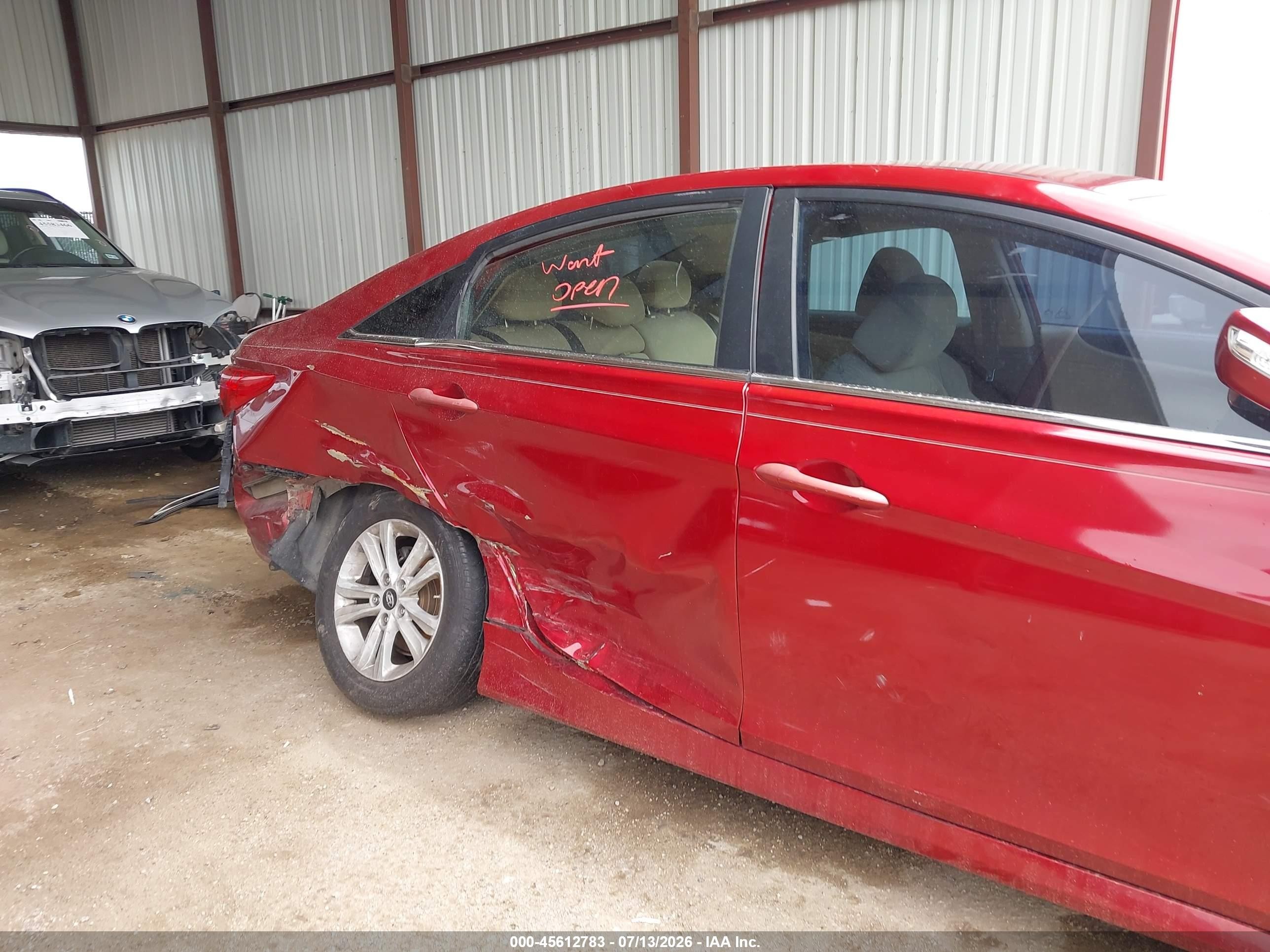 2014 Hyundai Sonata Gls Red vin: 5NPEB4AC0EH844646