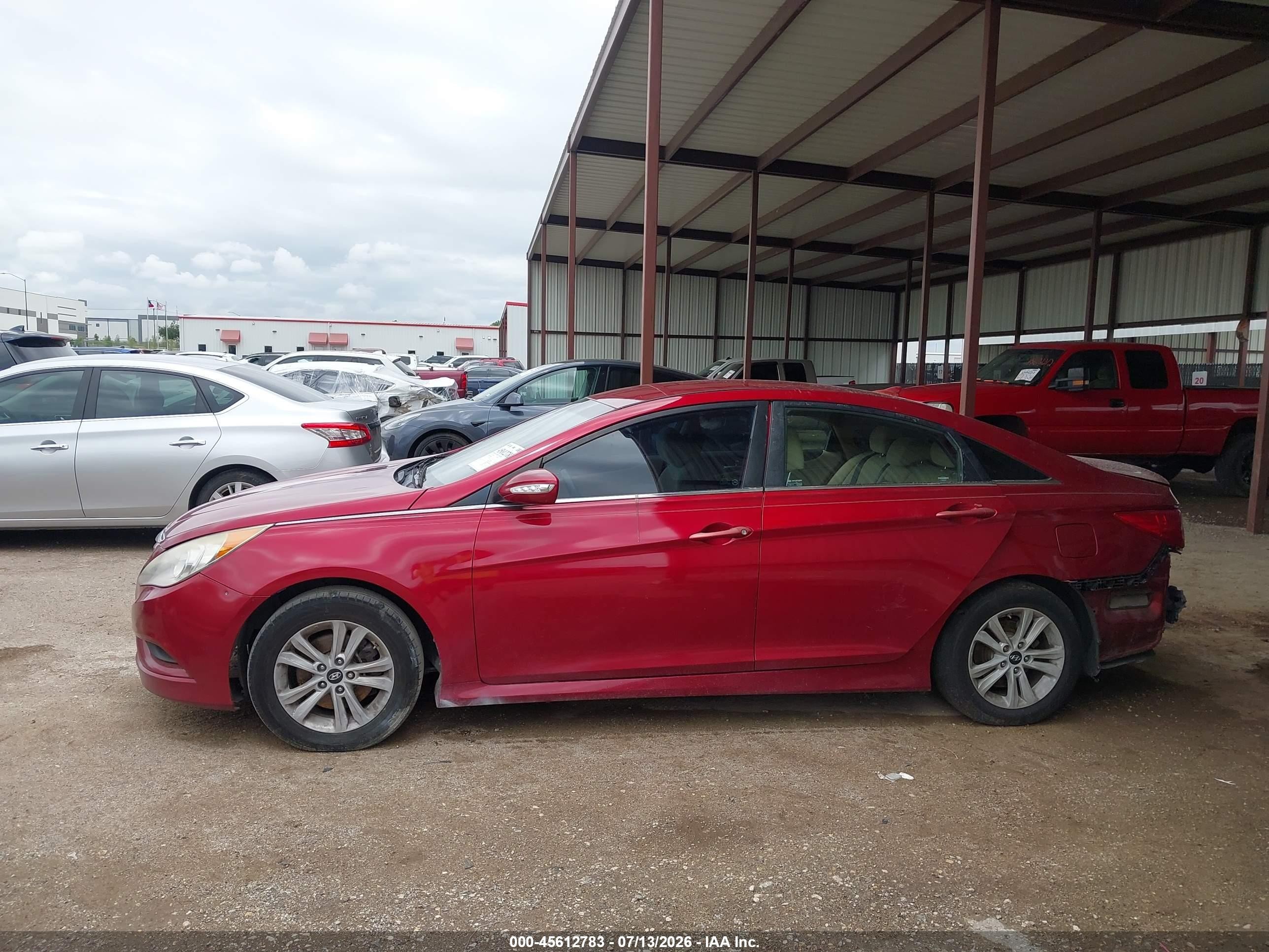 2014 Hyundai Sonata Gls Red vin: 5NPEB4AC0EH844646