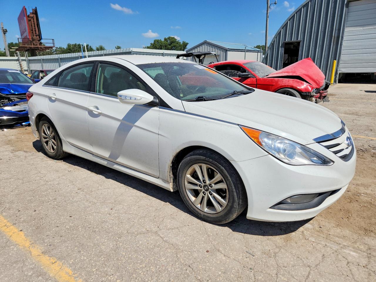2014 Hyundai Sonata Gls White vin: 5NPEB4AC0EH870812
