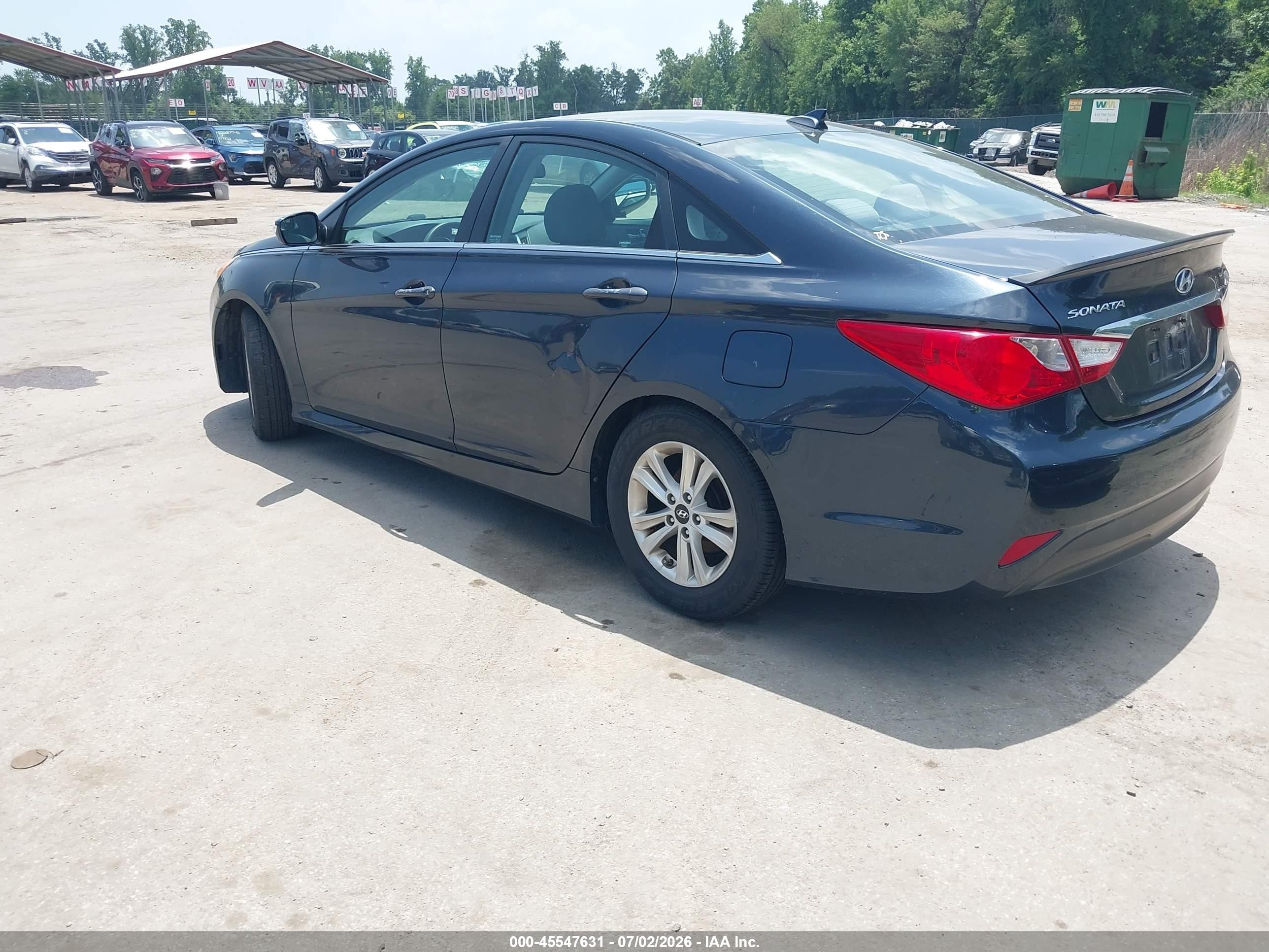 2014 Hyundai Sonata Gls Серый vin: 5NPEB4AC0EH882247