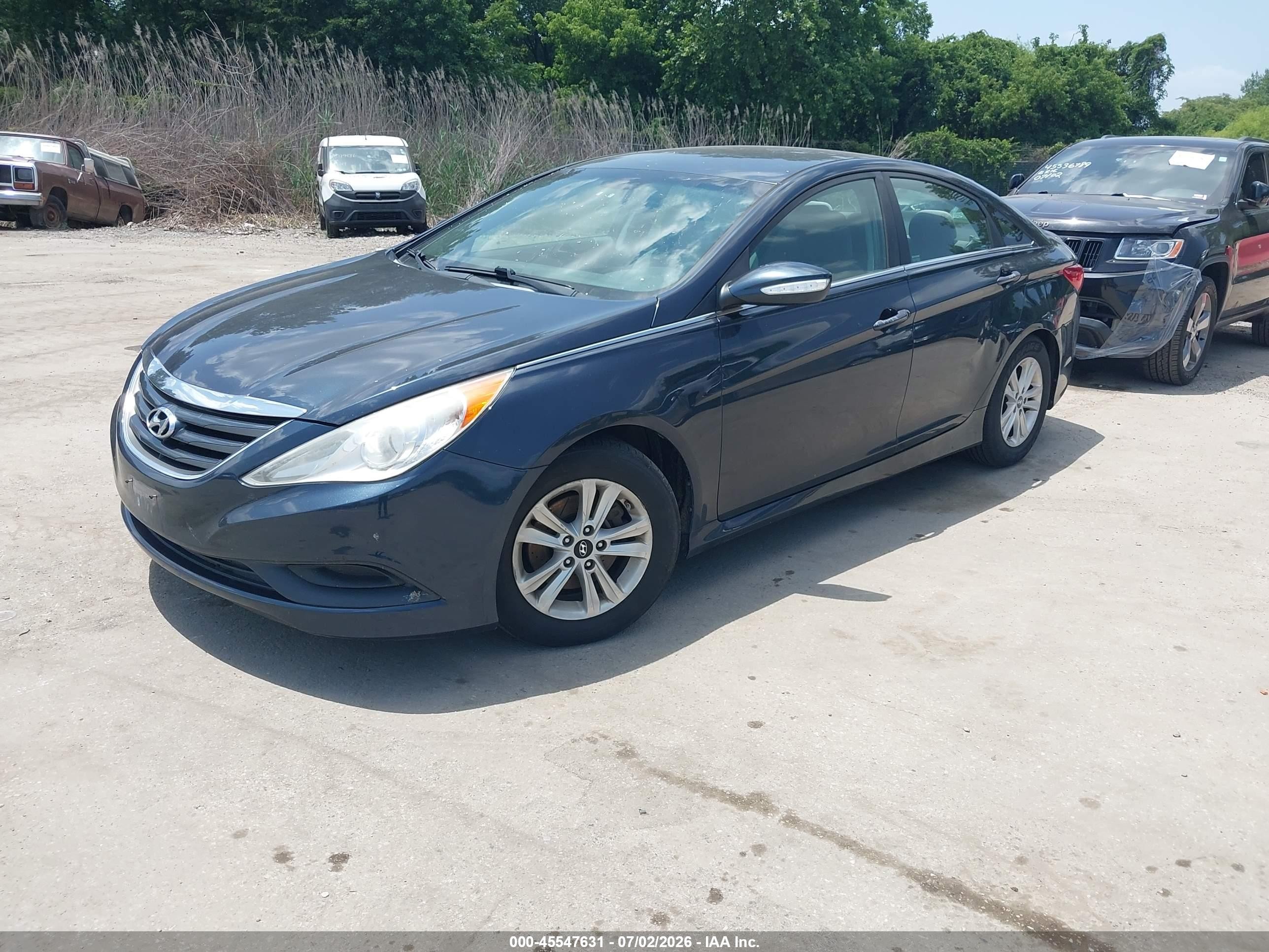 2014 Hyundai Sonata Gls Серый vin: 5NPEB4AC0EH882247