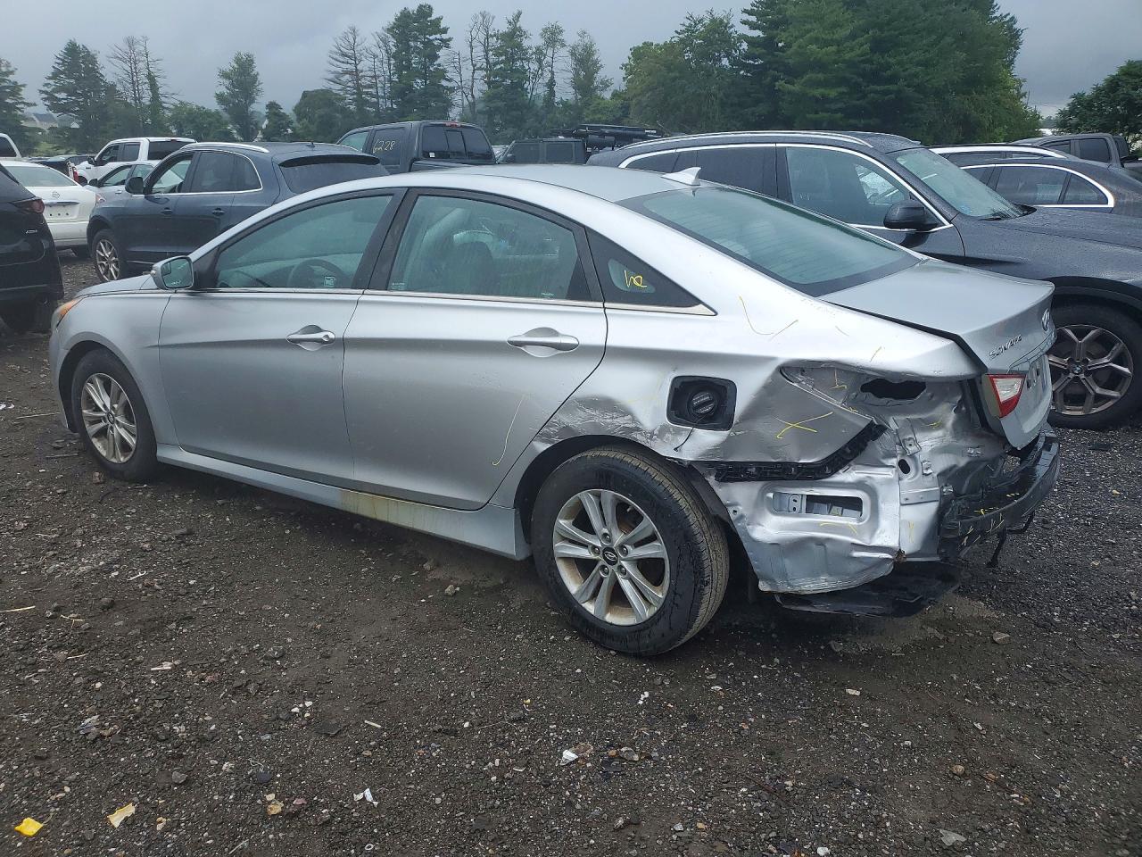 2014 Hyundai Sonata Gls Silver vin: 5NPEB4AC0EH887058