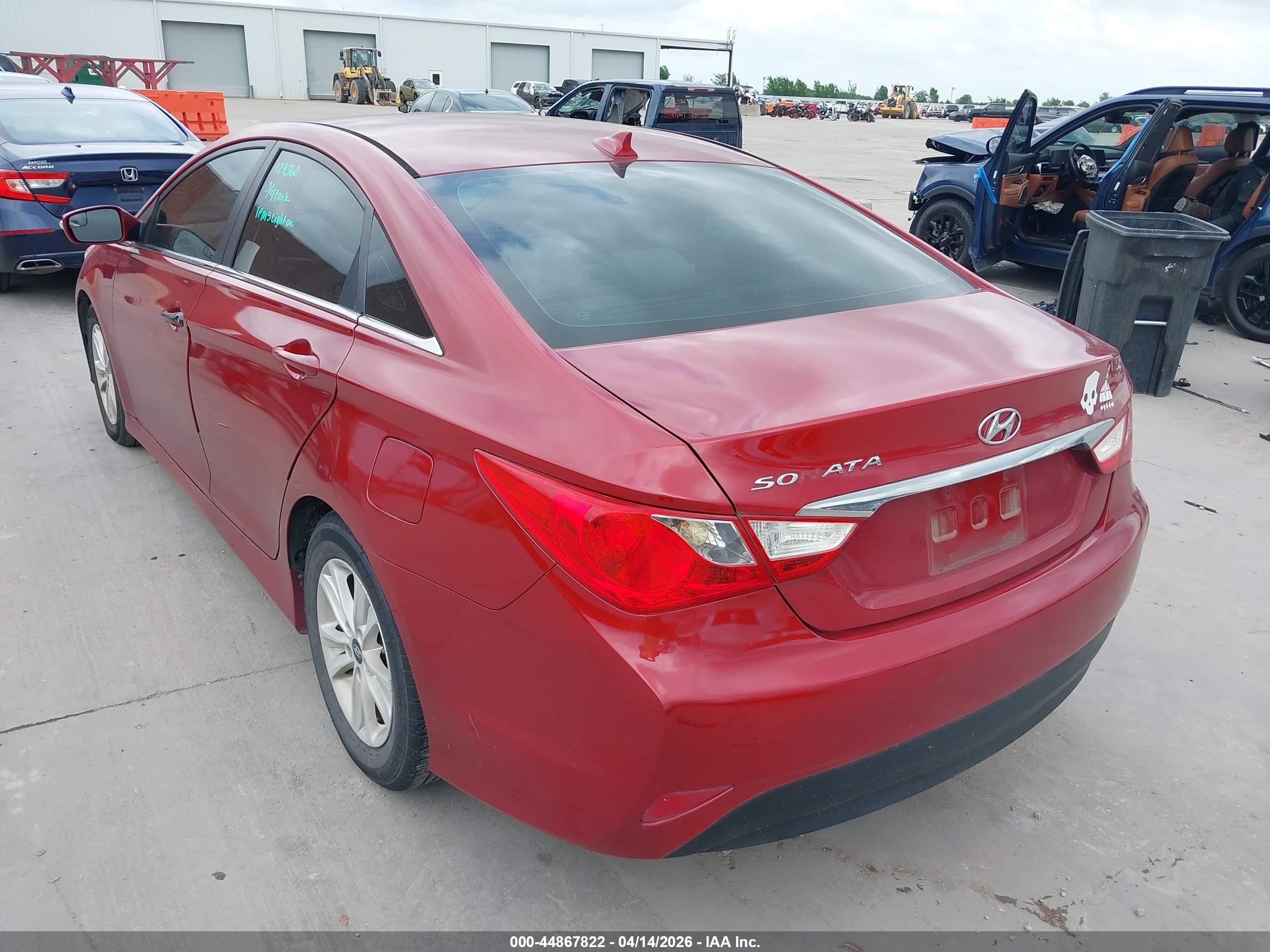 2014 Hyundai Sonata Gls Красный vin: 5NPEB4AC0EH891126