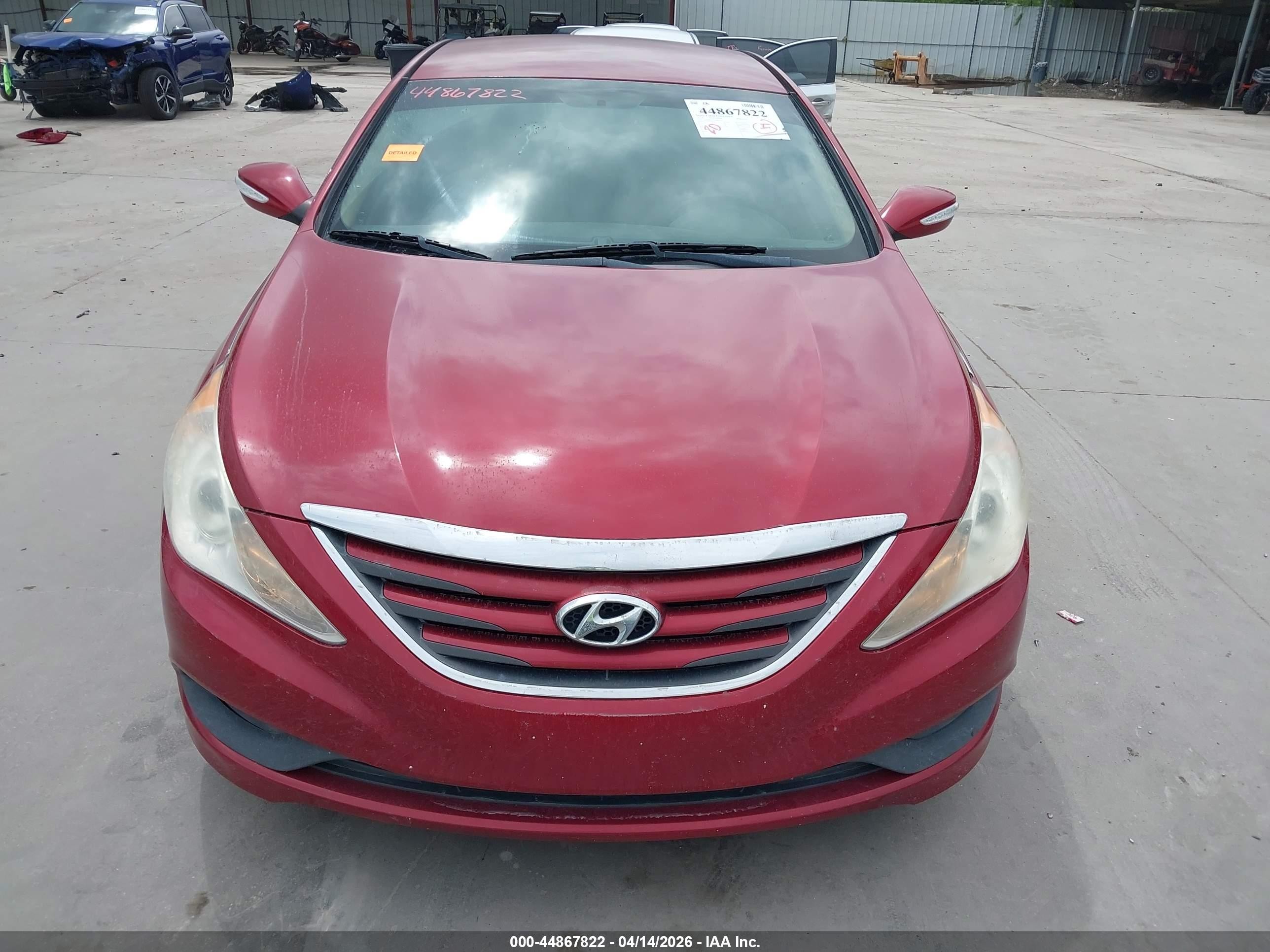 2014 Hyundai Sonata Gls Красный vin: 5NPEB4AC0EH891126