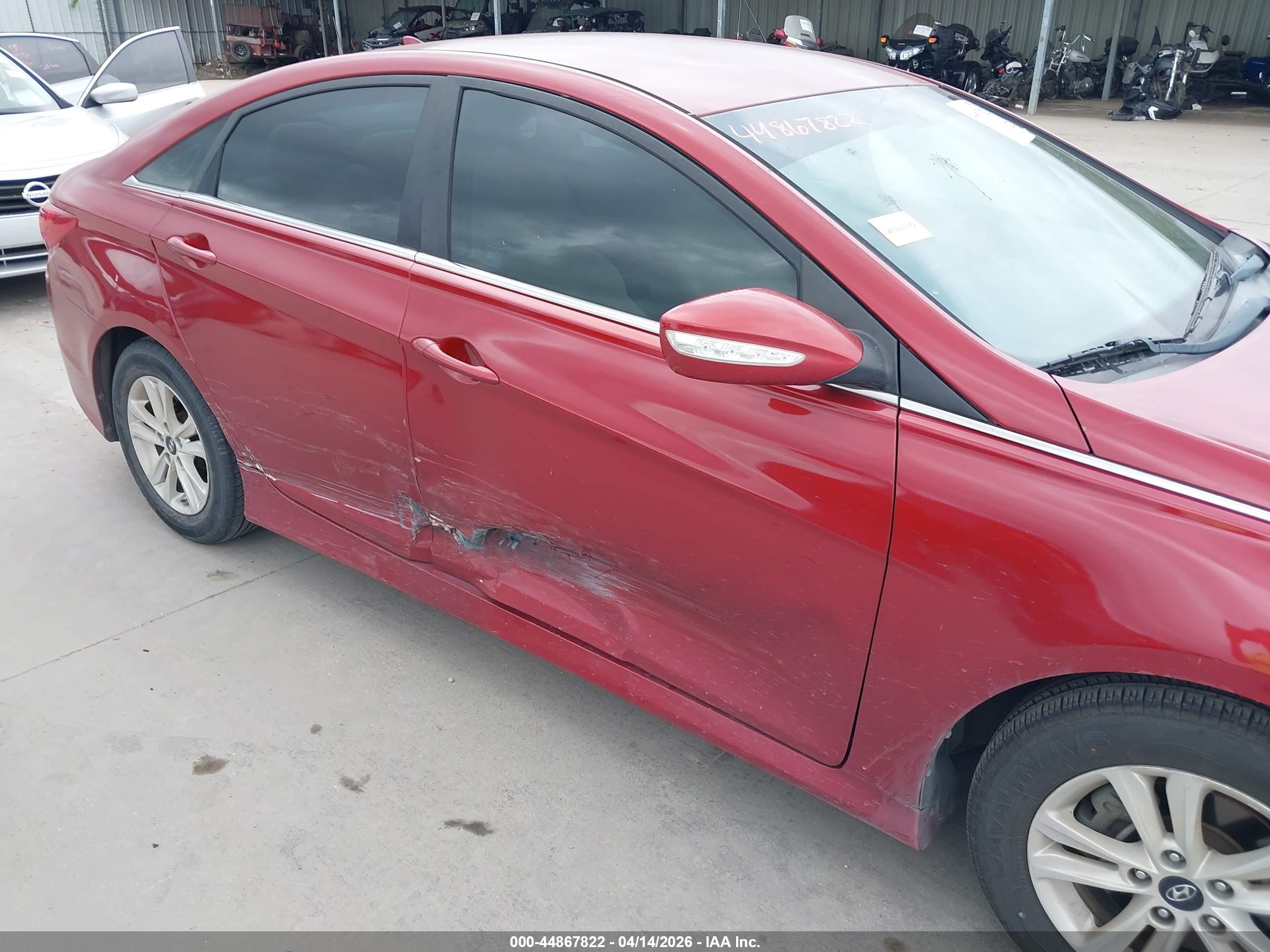 2014 Hyundai Sonata Gls Красный vin: 5NPEB4AC0EH891126
