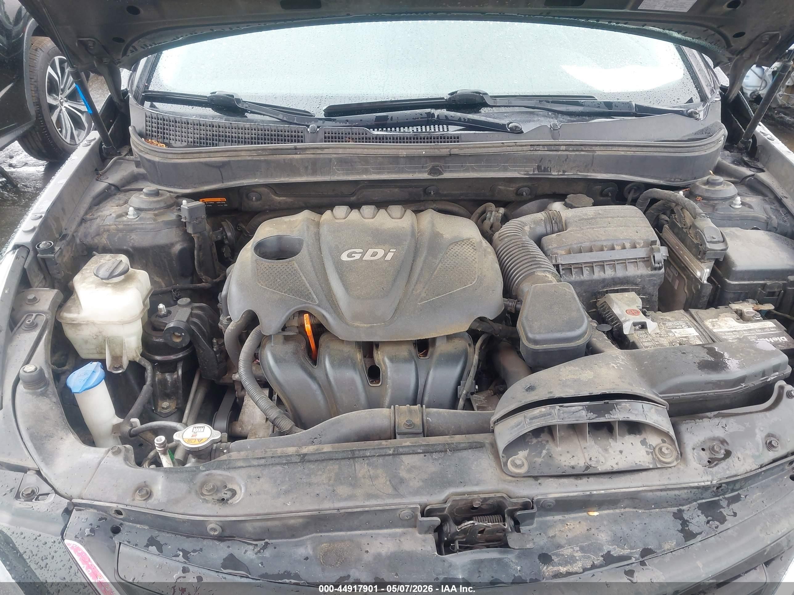 2014 Hyundai Sonata Gls Черный vin: 5NPEB4AC0EH891806
