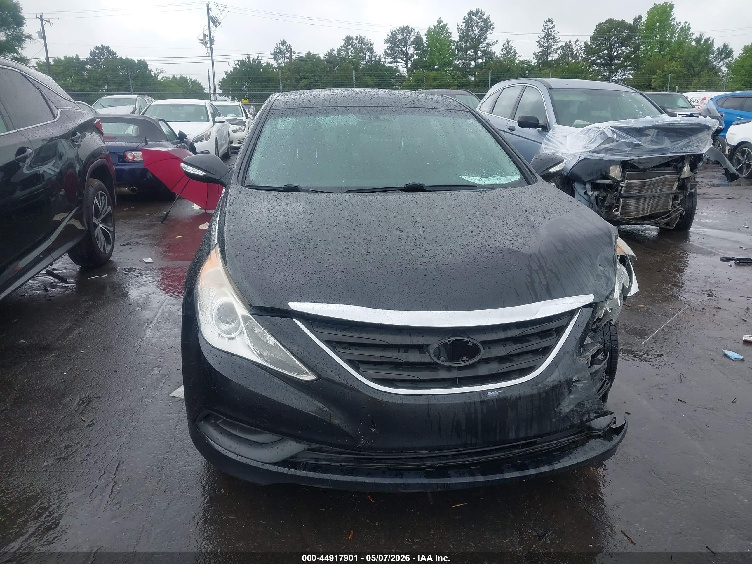 2014 Hyundai Sonata Gls Черный vin: 5NPEB4AC0EH891806