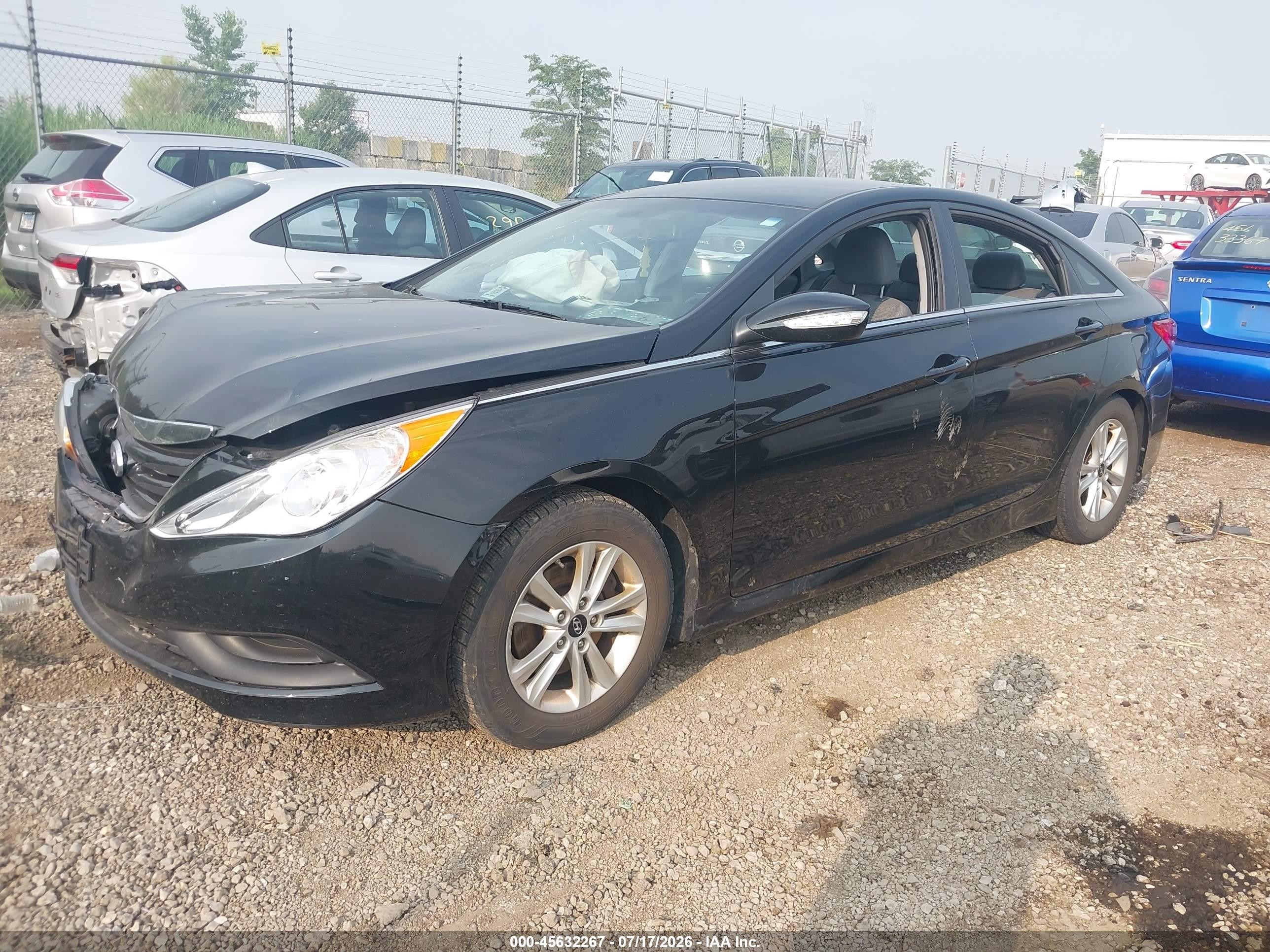 2014 Hyundai Sonata Gls Black vin: 5NPEB4AC0EH897217