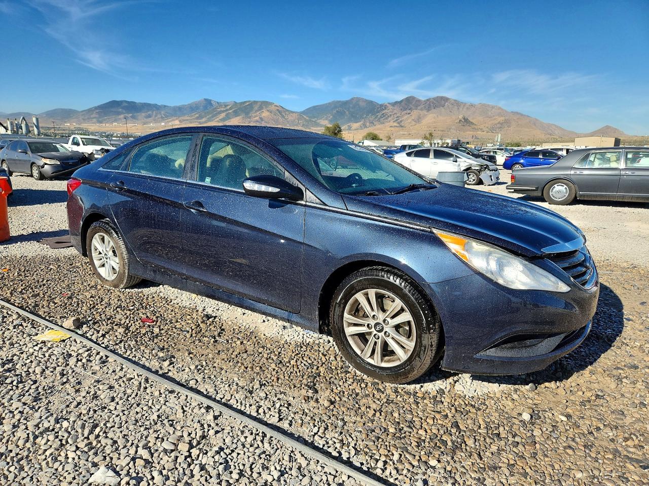 2014 Hyundai Sonata Gls Blue vin: 5NPEB4AC0EH905526