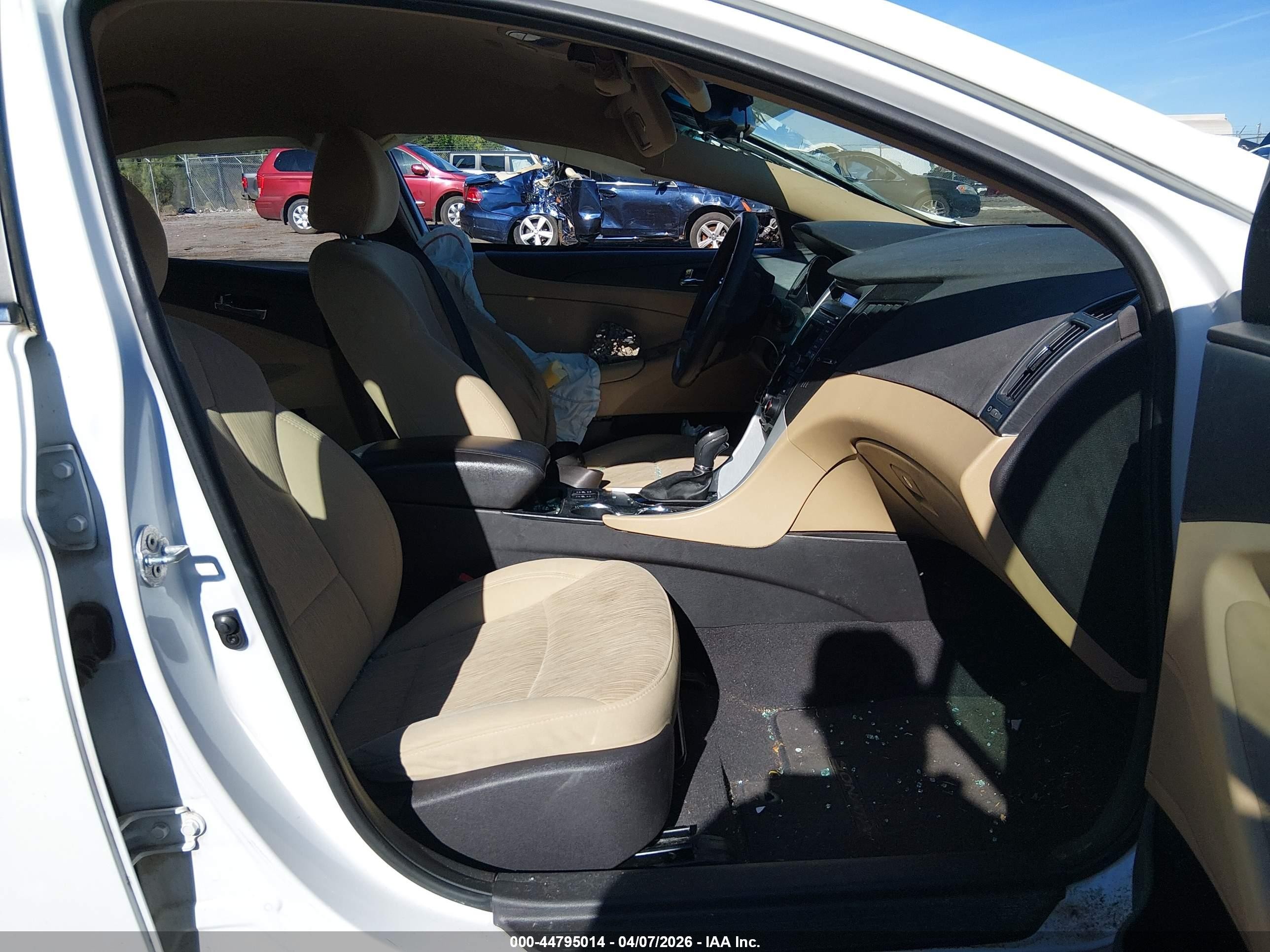 2014 Hyundai Sonata Gls White vin: 5NPEB4AC0EH906871