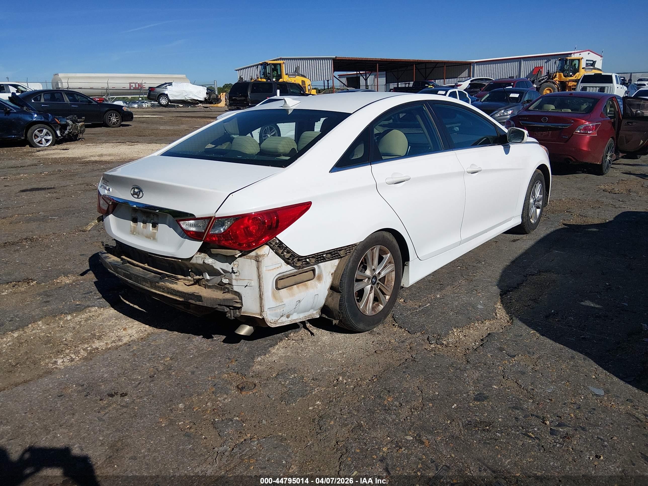 2014 Hyundai Sonata Gls White vin: 5NPEB4AC0EH906871