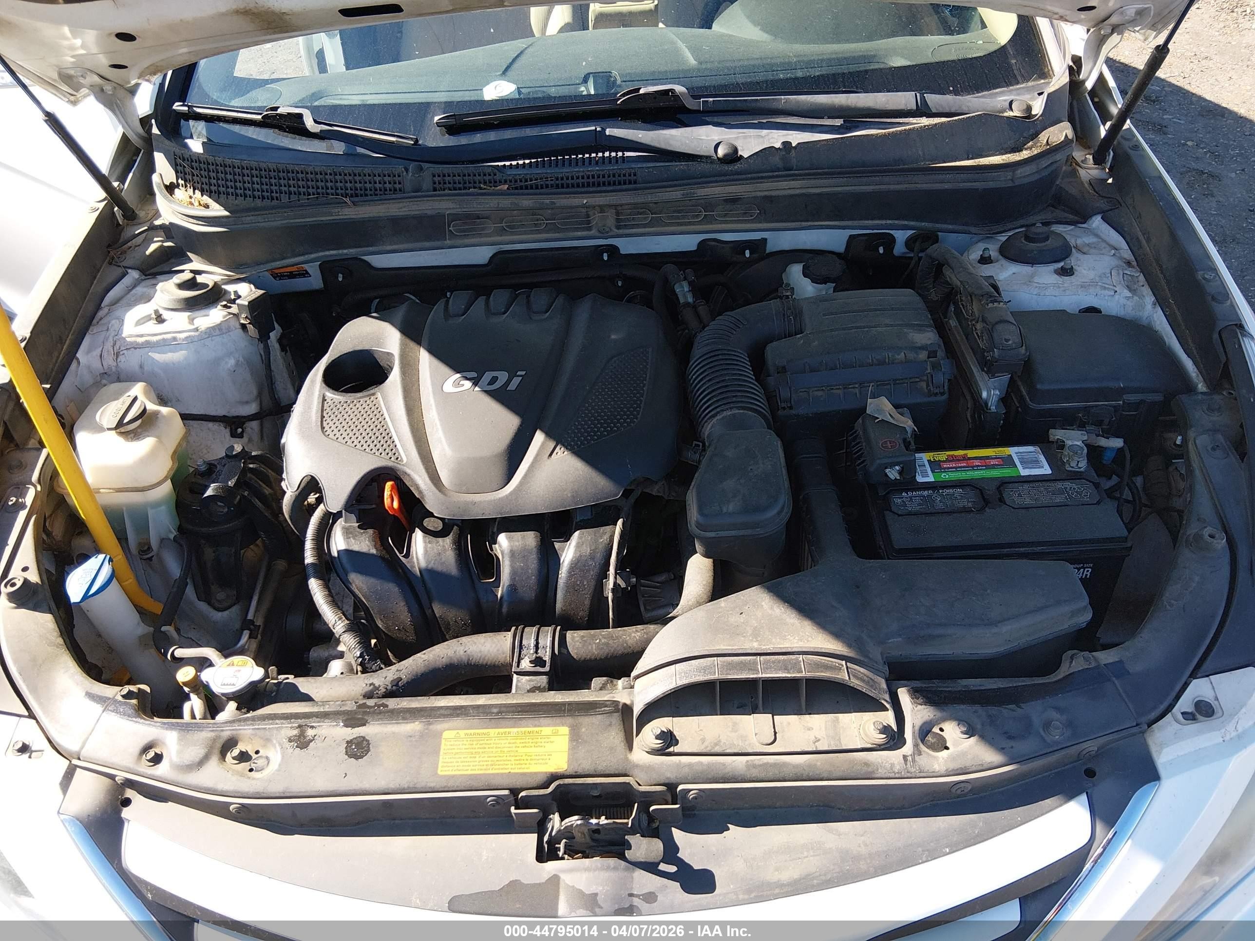 2014 Hyundai Sonata Gls White vin: 5NPEB4AC0EH906871