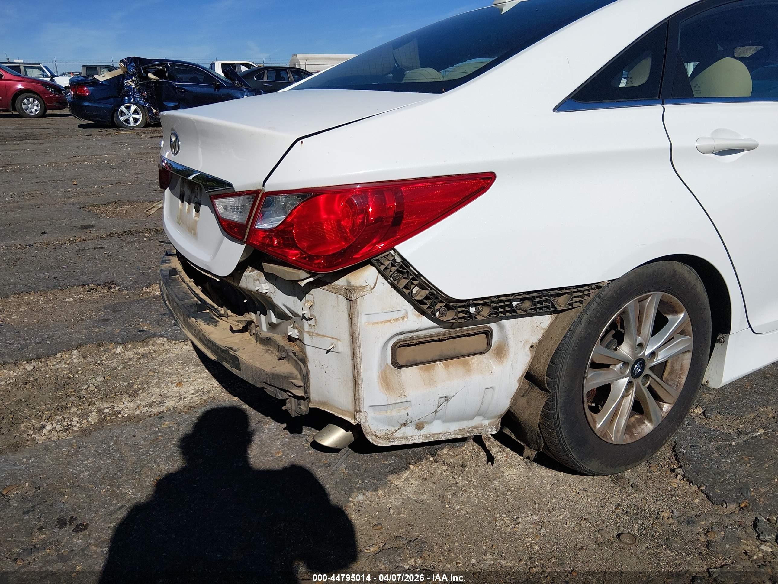2014 Hyundai Sonata Gls White vin: 5NPEB4AC0EH906871
