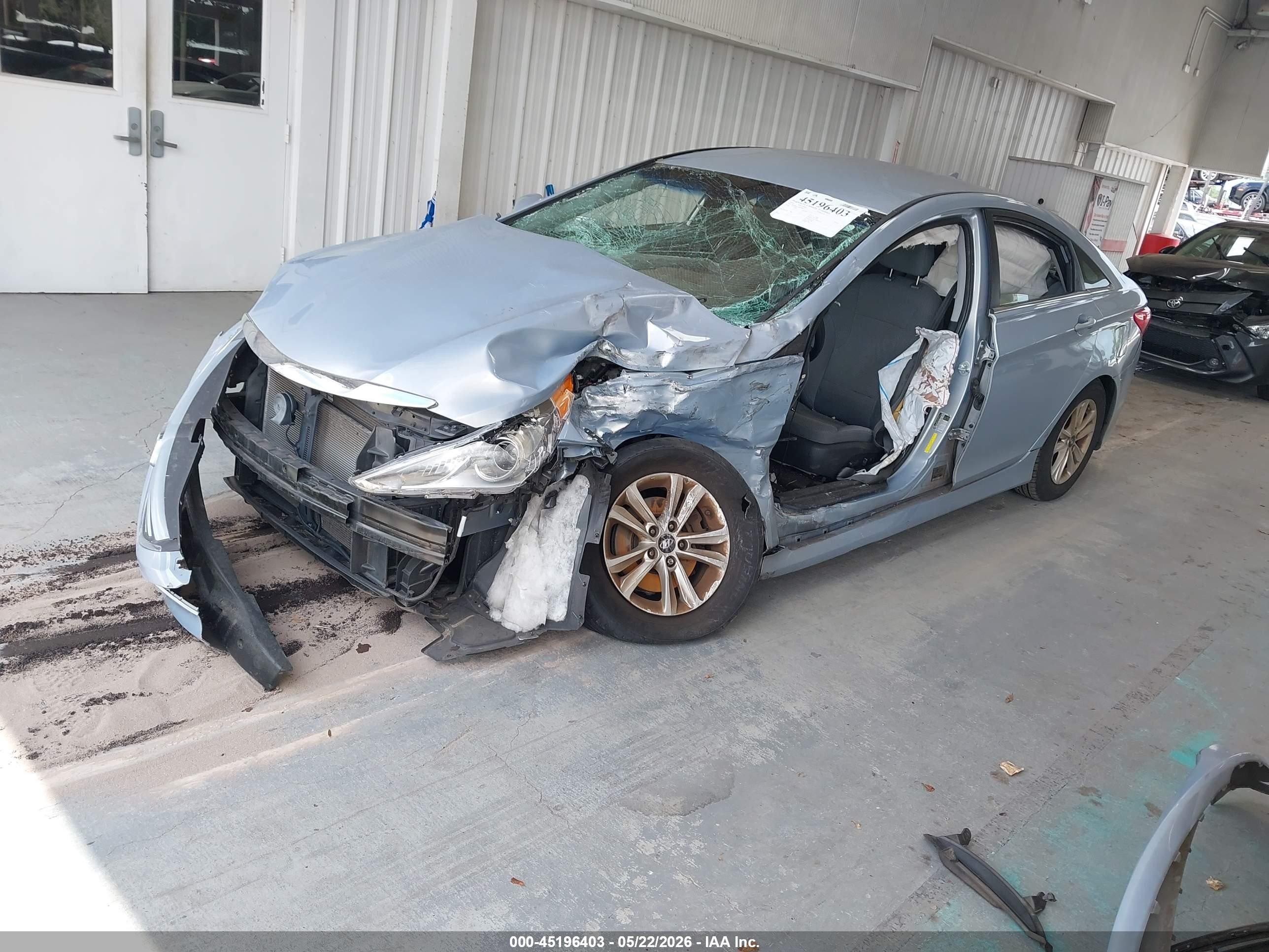 2014 Hyundai Sonata Gls Light Blue vin: 5NPEB4AC0EH908619