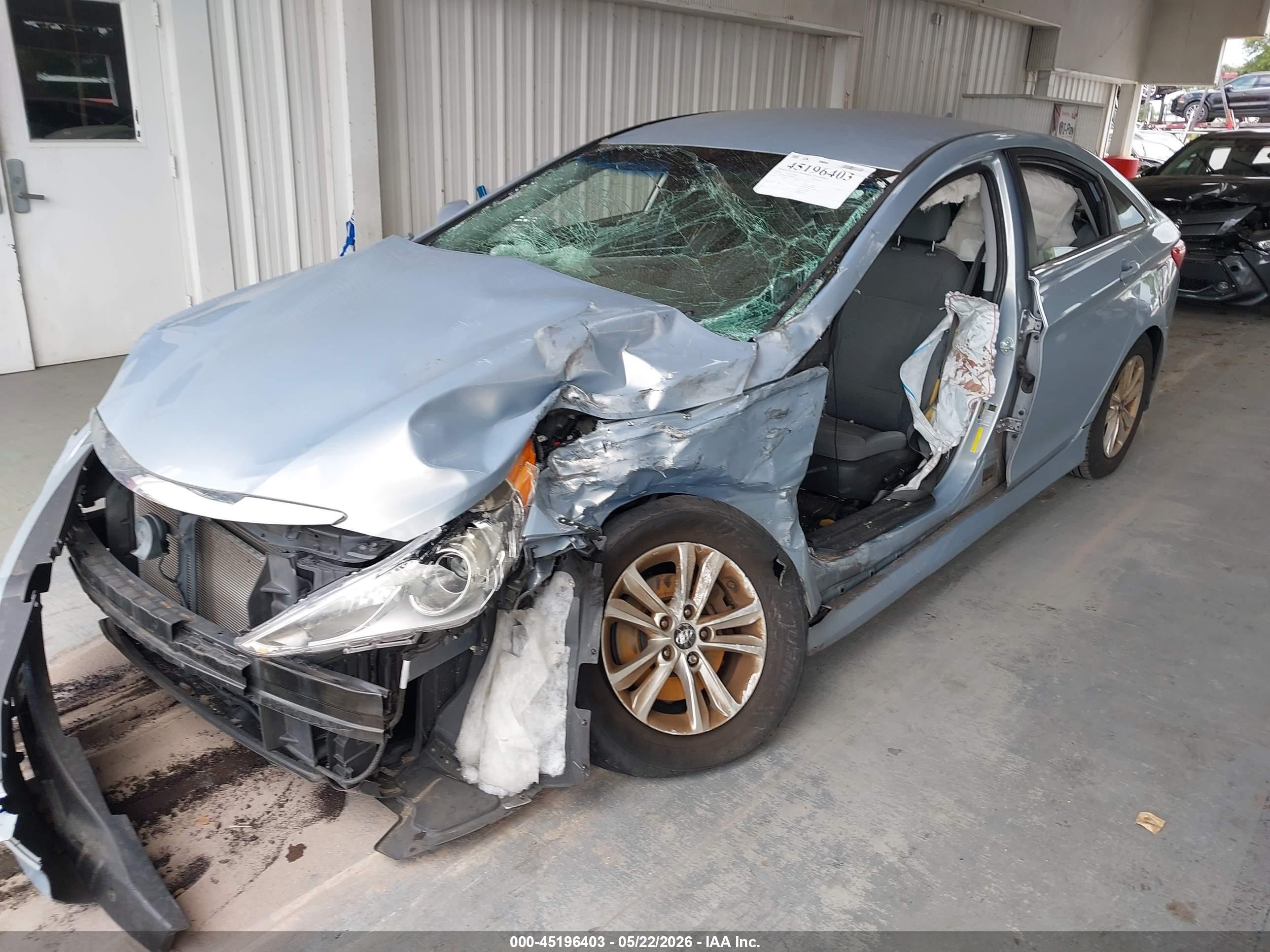 2014 Hyundai Sonata Gls Light Blue vin: 5NPEB4AC0EH908619