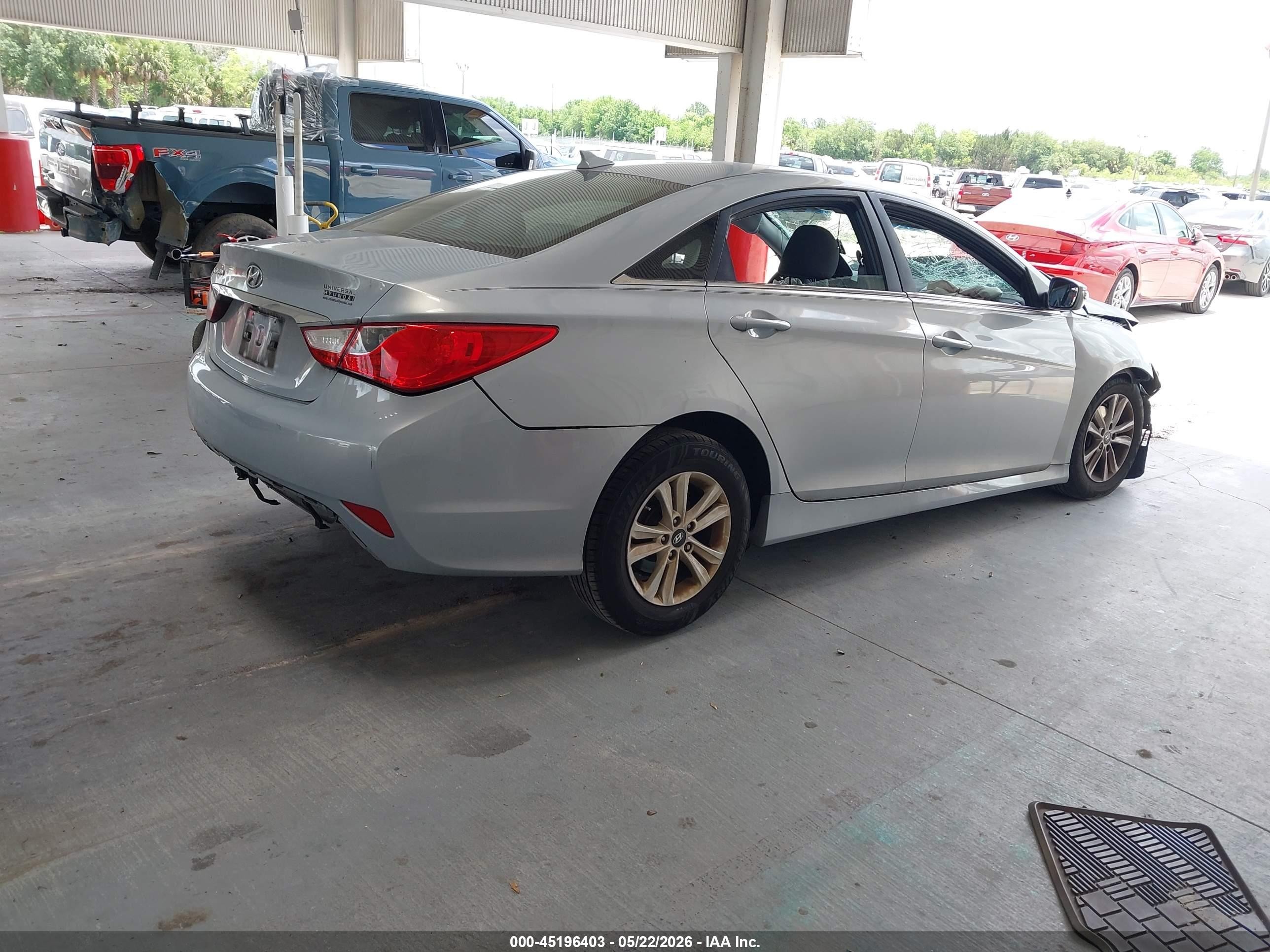 2014 Hyundai Sonata Gls Light Blue vin: 5NPEB4AC0EH908619