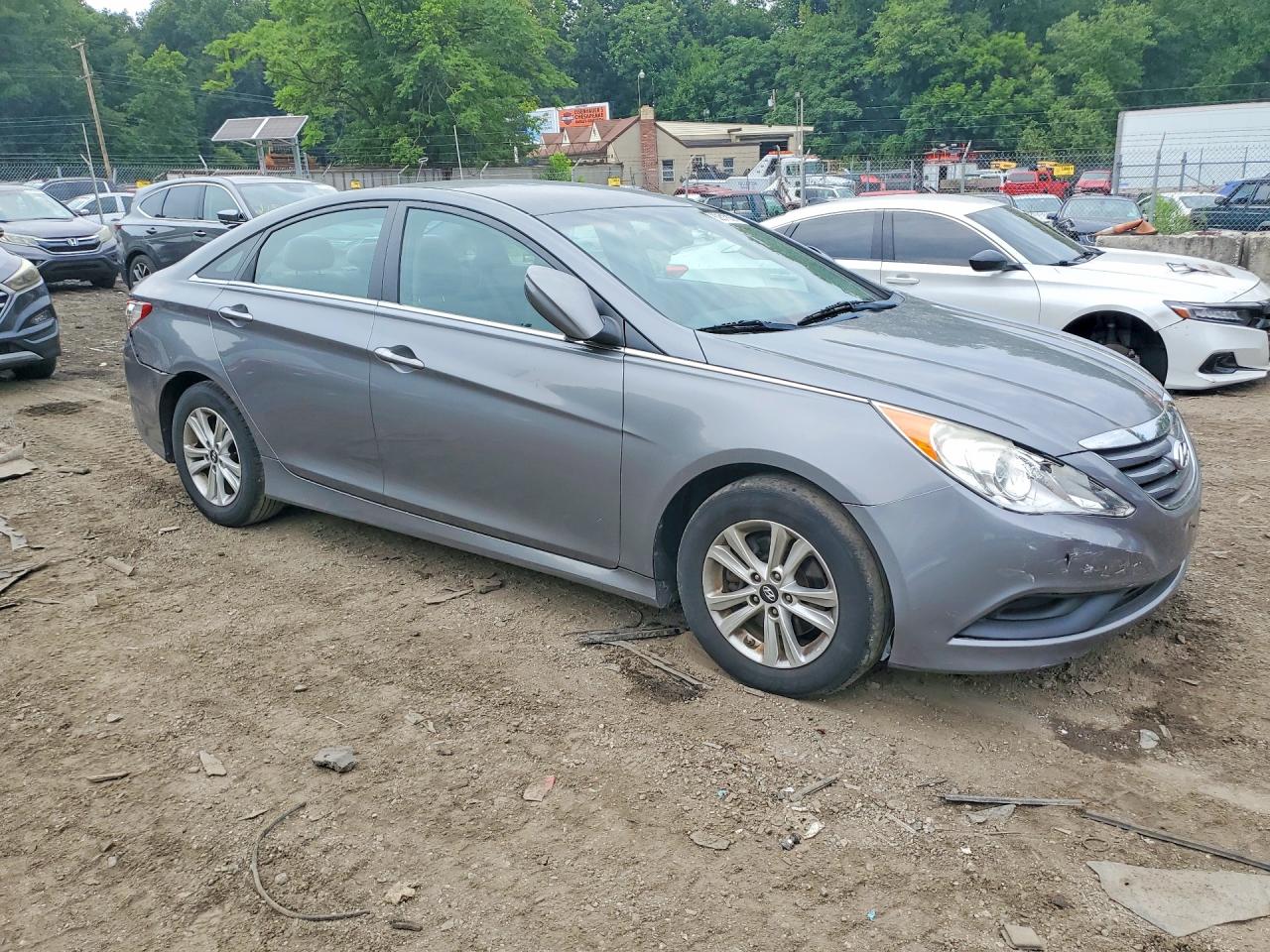 2014 Hyundai Sonata Gls Gray vin: 5NPEB4AC0EH924285