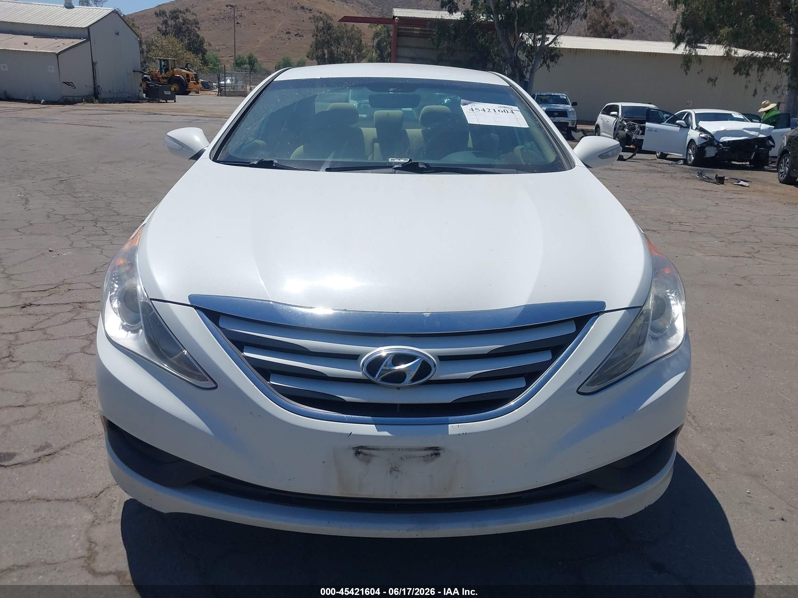 2014 Hyundai Sonata Gls White vin: 5NPEB4AC0EH926389