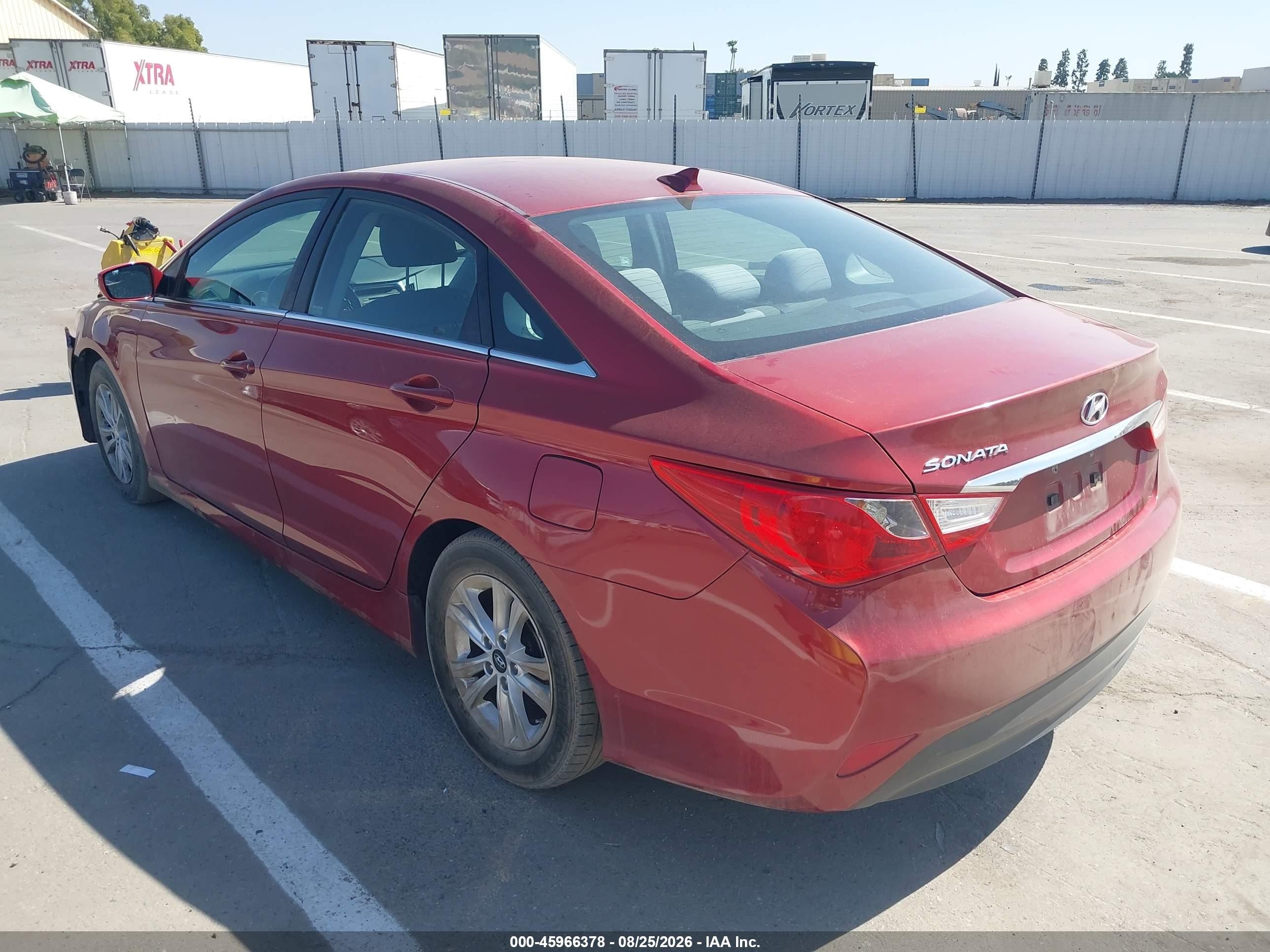 2014 Hyundai Sonata Gls Red vin: 5NPEB4AC0EH945797