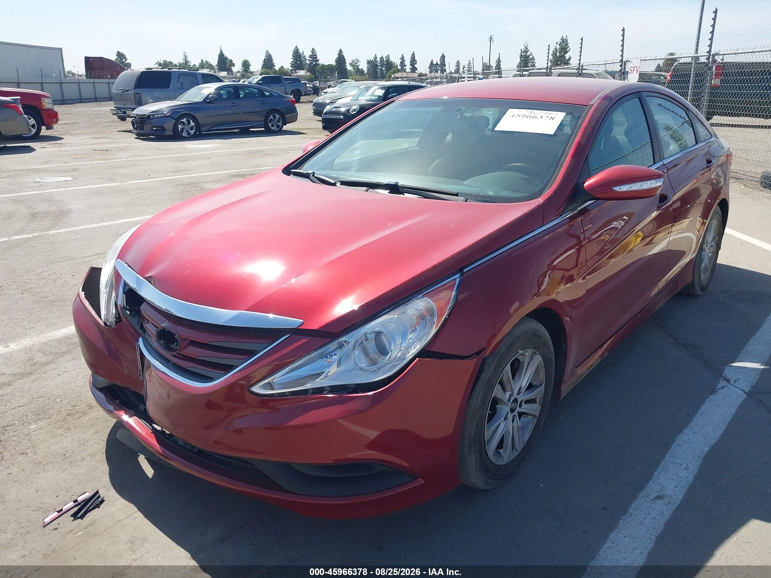 2014 Hyundai Sonata Gls Red vin: 5NPEB4AC0EH945797