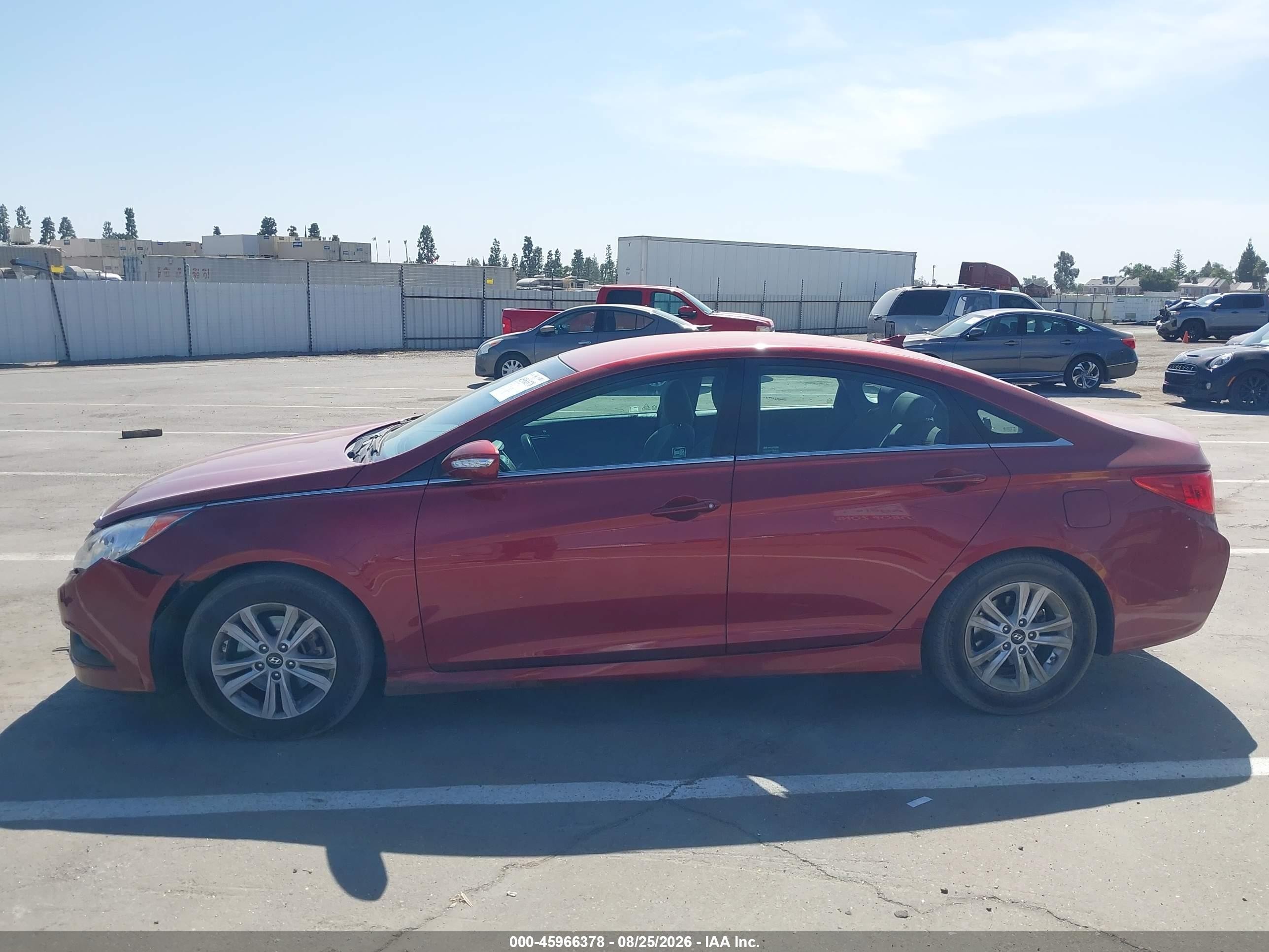 2014 Hyundai Sonata Gls Red vin: 5NPEB4AC0EH945797