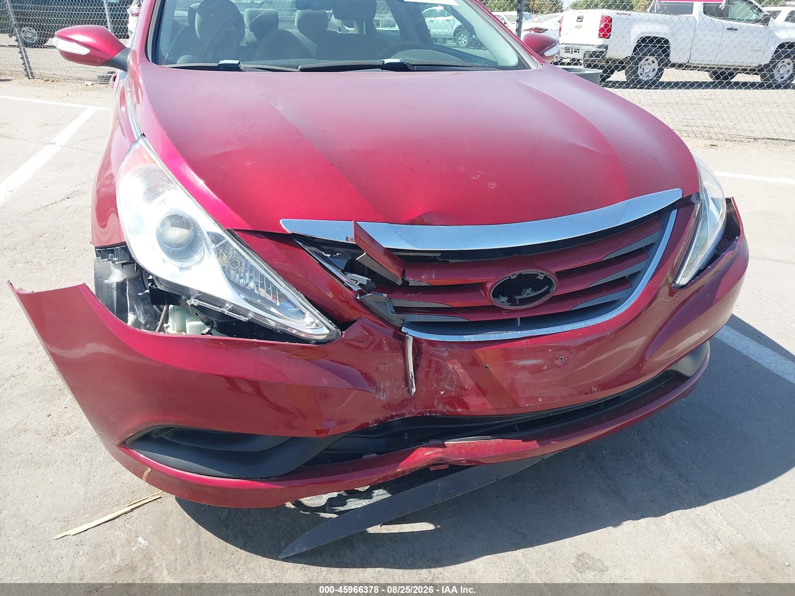 2014 Hyundai Sonata Gls Red vin: 5NPEB4AC0EH945797