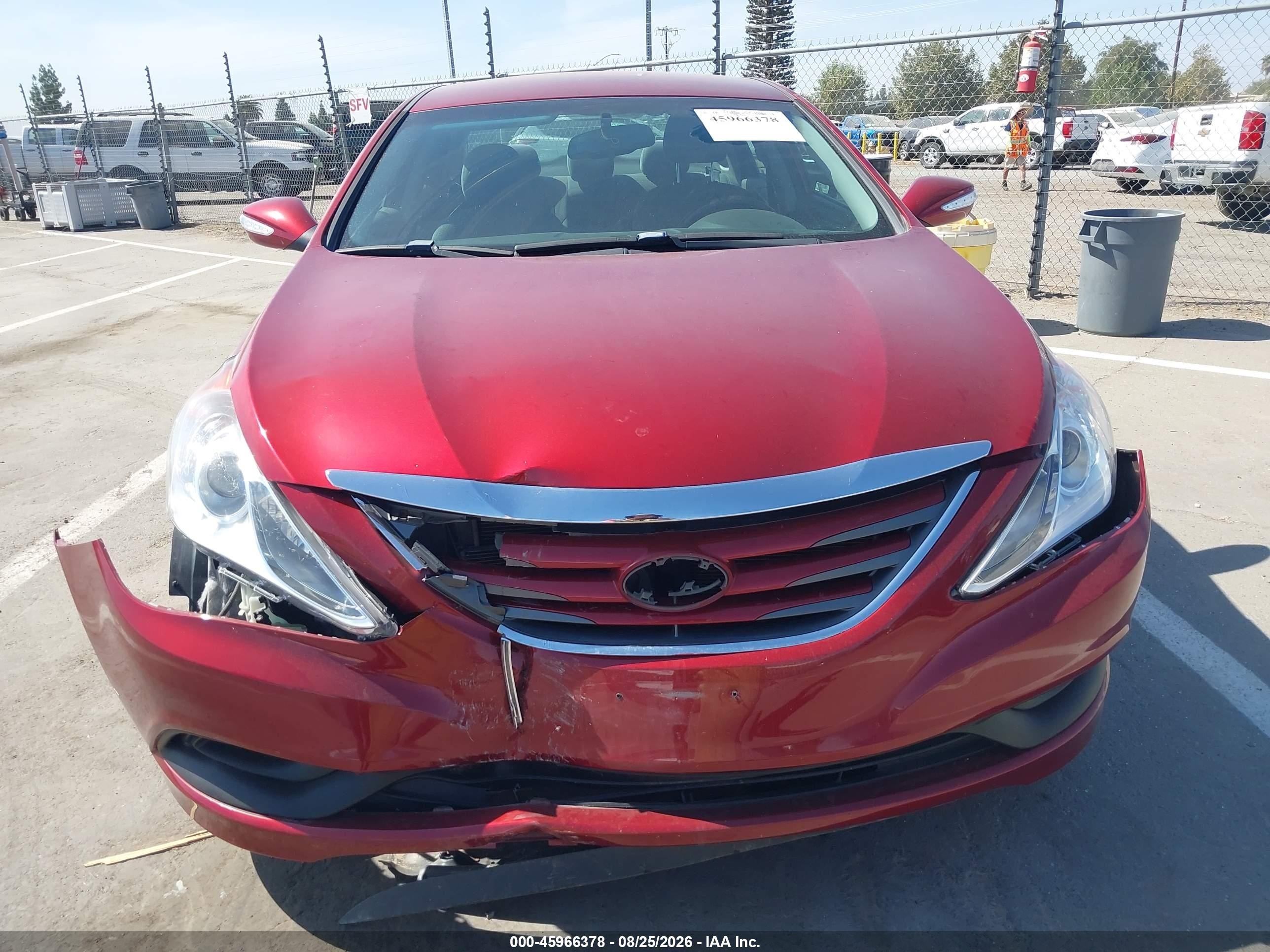 2014 Hyundai Sonata Gls Red vin: 5NPEB4AC0EH945797