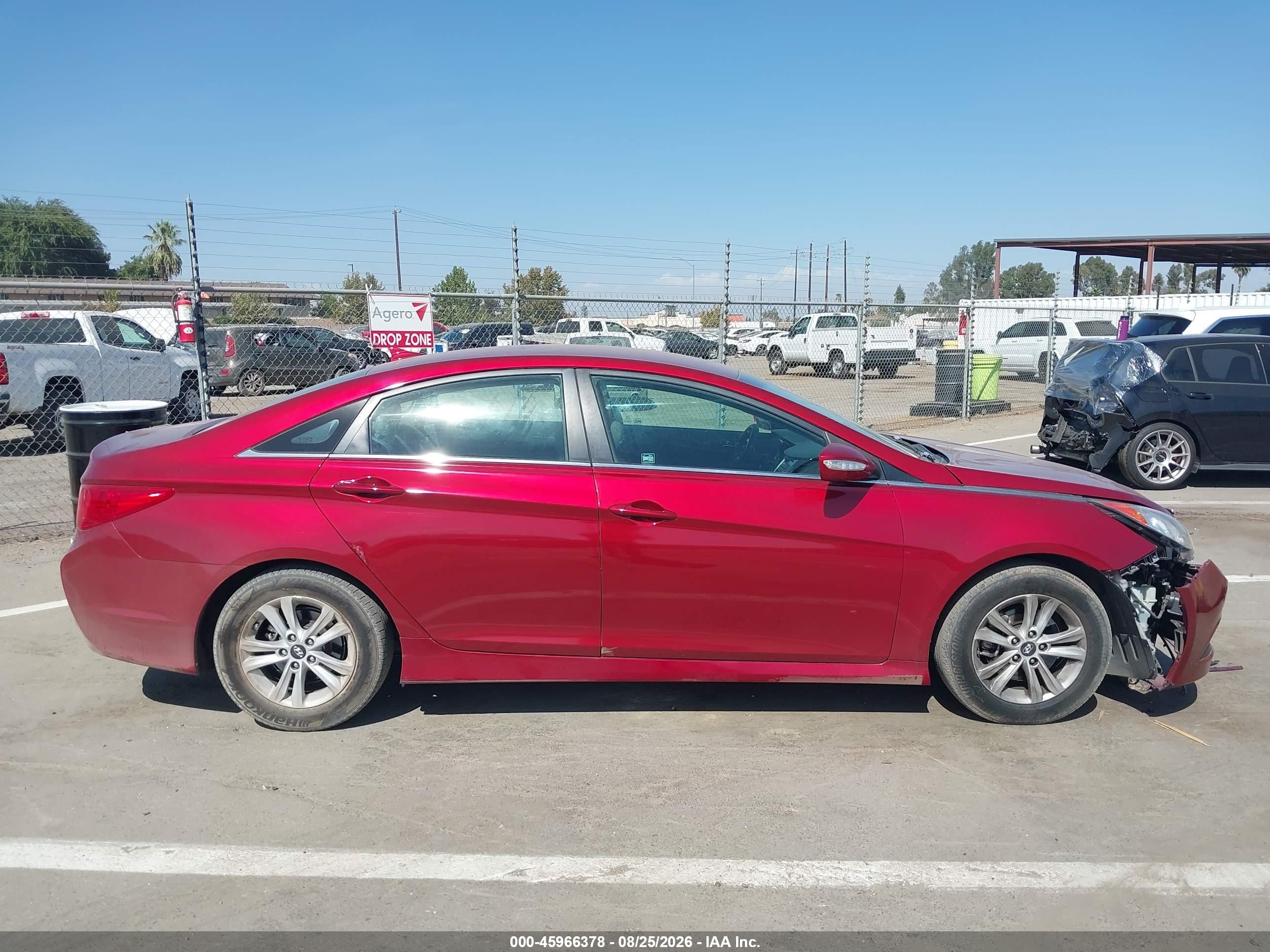 2014 Hyundai Sonata Gls Red vin: 5NPEB4AC0EH945797