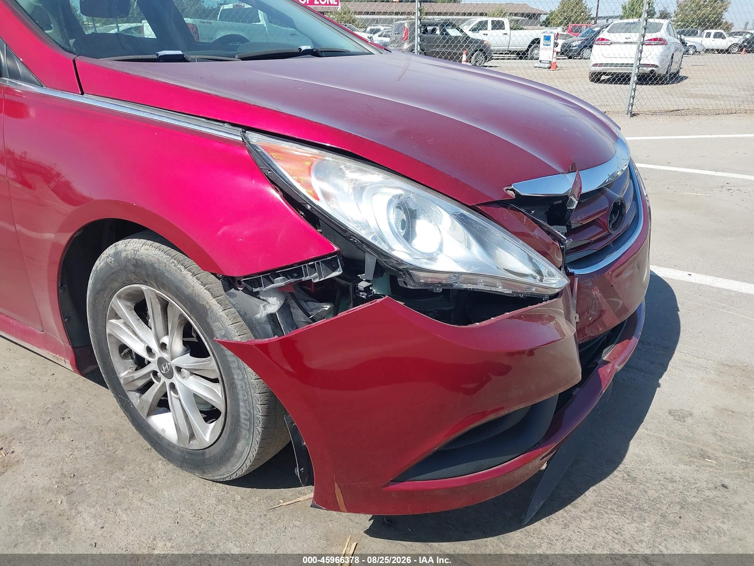 2014 Hyundai Sonata Gls Red vin: 5NPEB4AC0EH945797