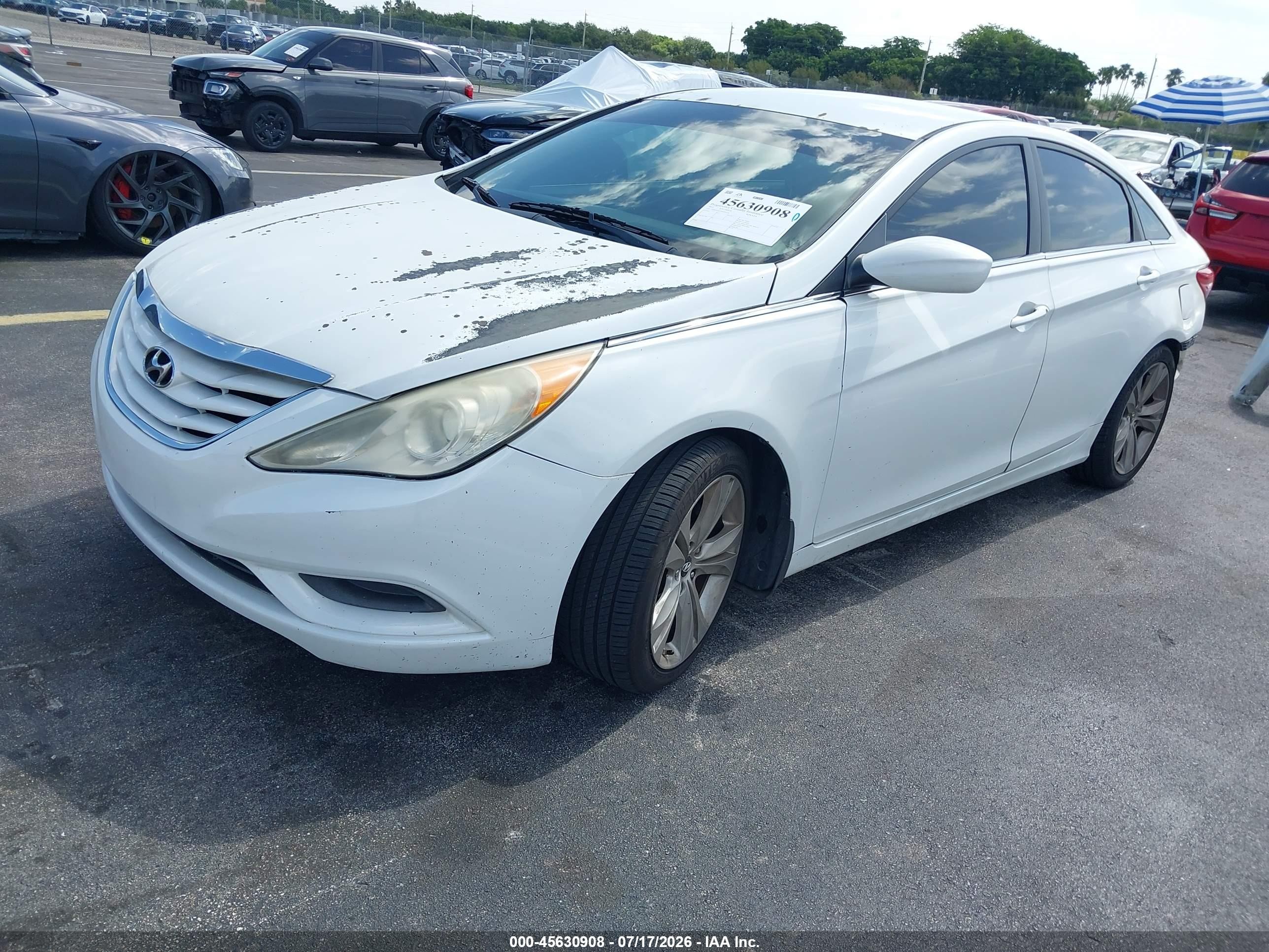 2011 Hyundai Sonata Gls White vin: 5NPEB4AC1BH005391
