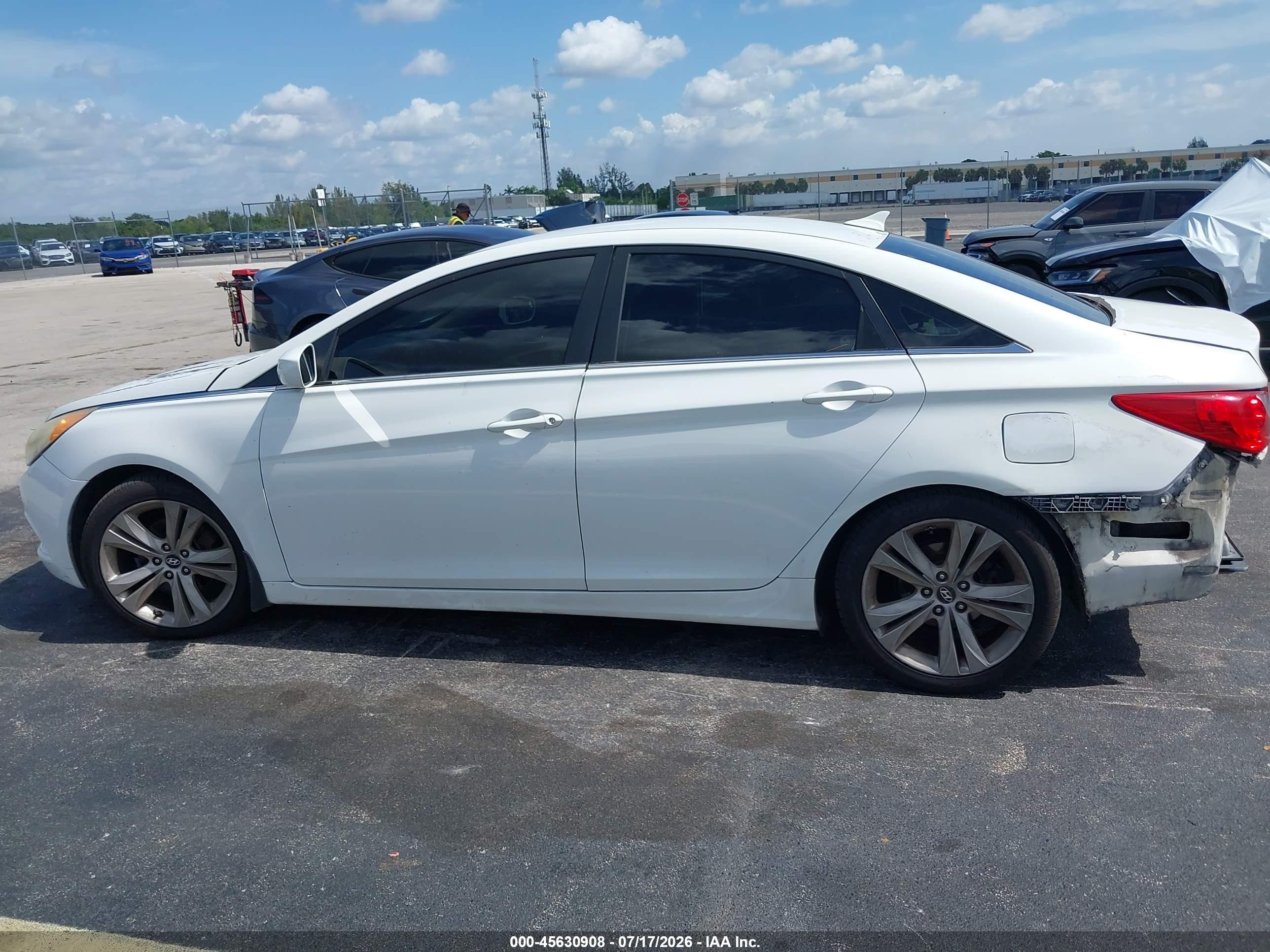 2011 Hyundai Sonata Gls White vin: 5NPEB4AC1BH005391