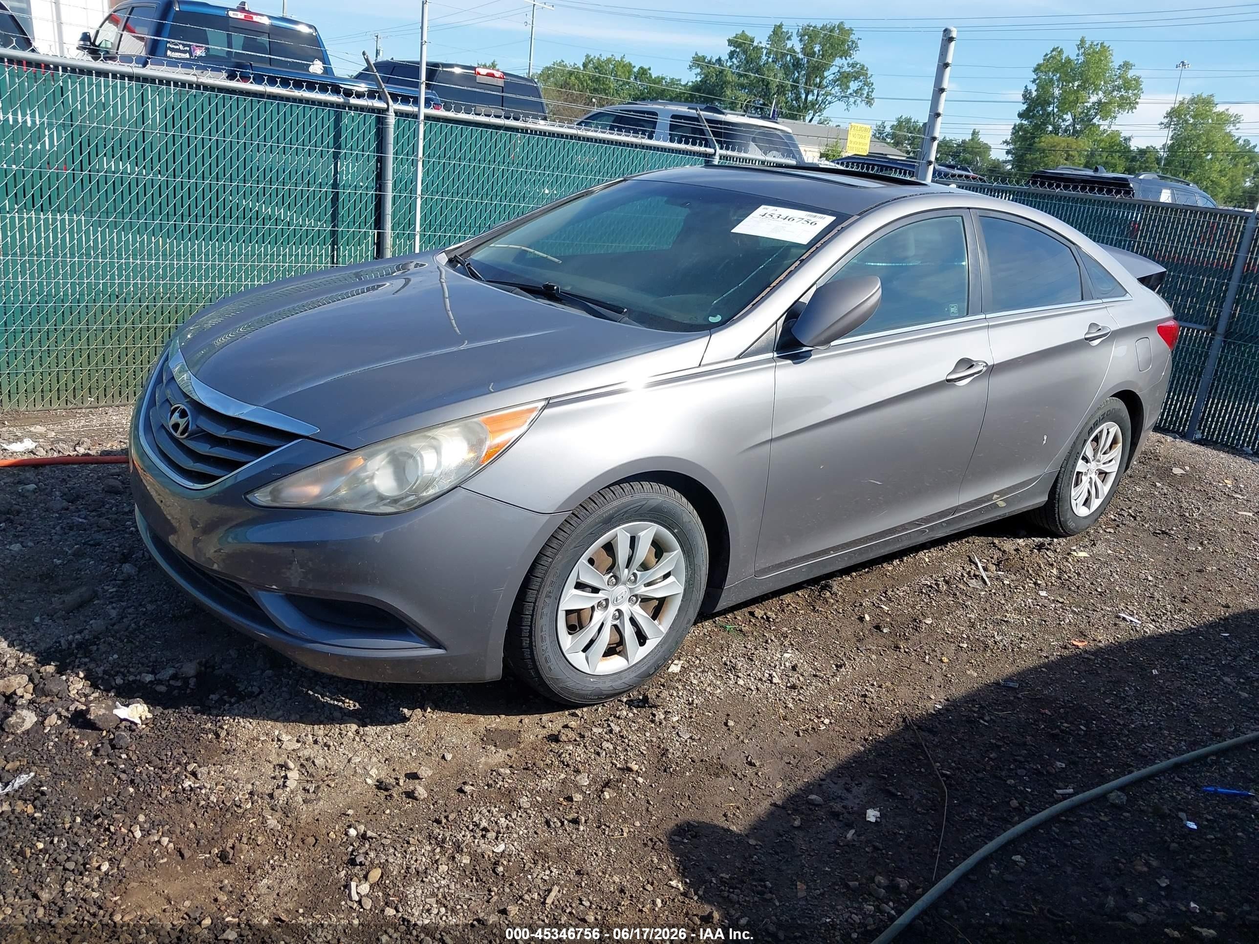 2011 Hyundai Sonata Gls Gray vin: 5NPEB4AC1BH015077