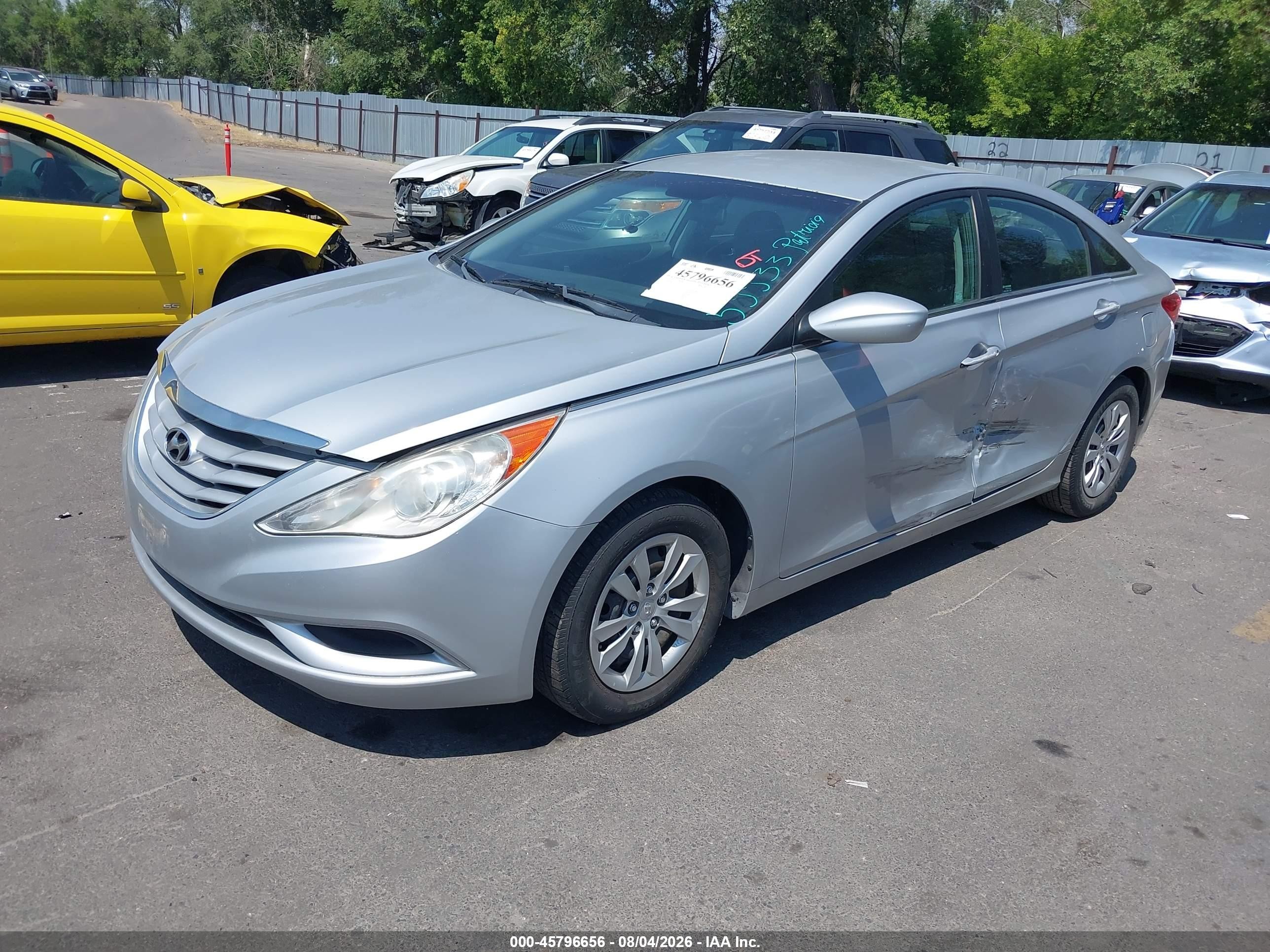 2011 Hyundai Sonata Gls Gray vin: 5NPEB4AC1BH025513