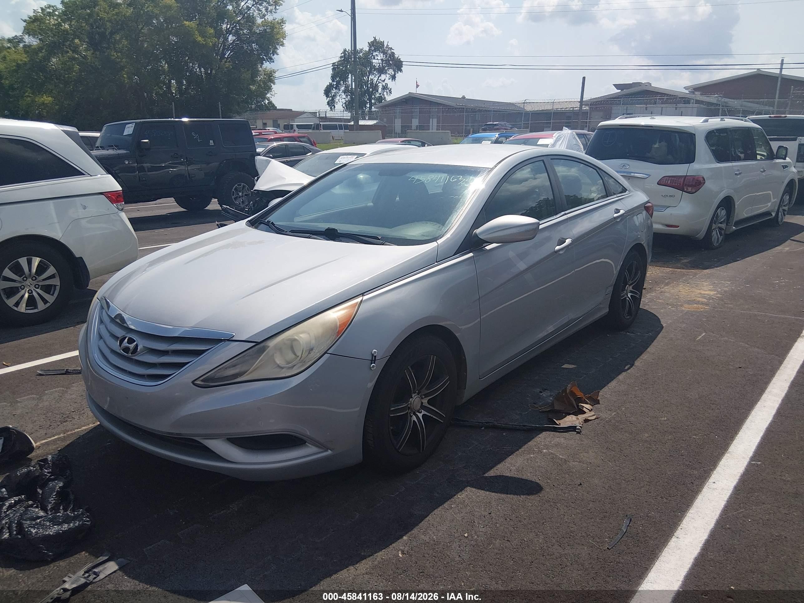 2011 Hyundai Sonata Gls Silver vin: 5NPEB4AC1BH055160