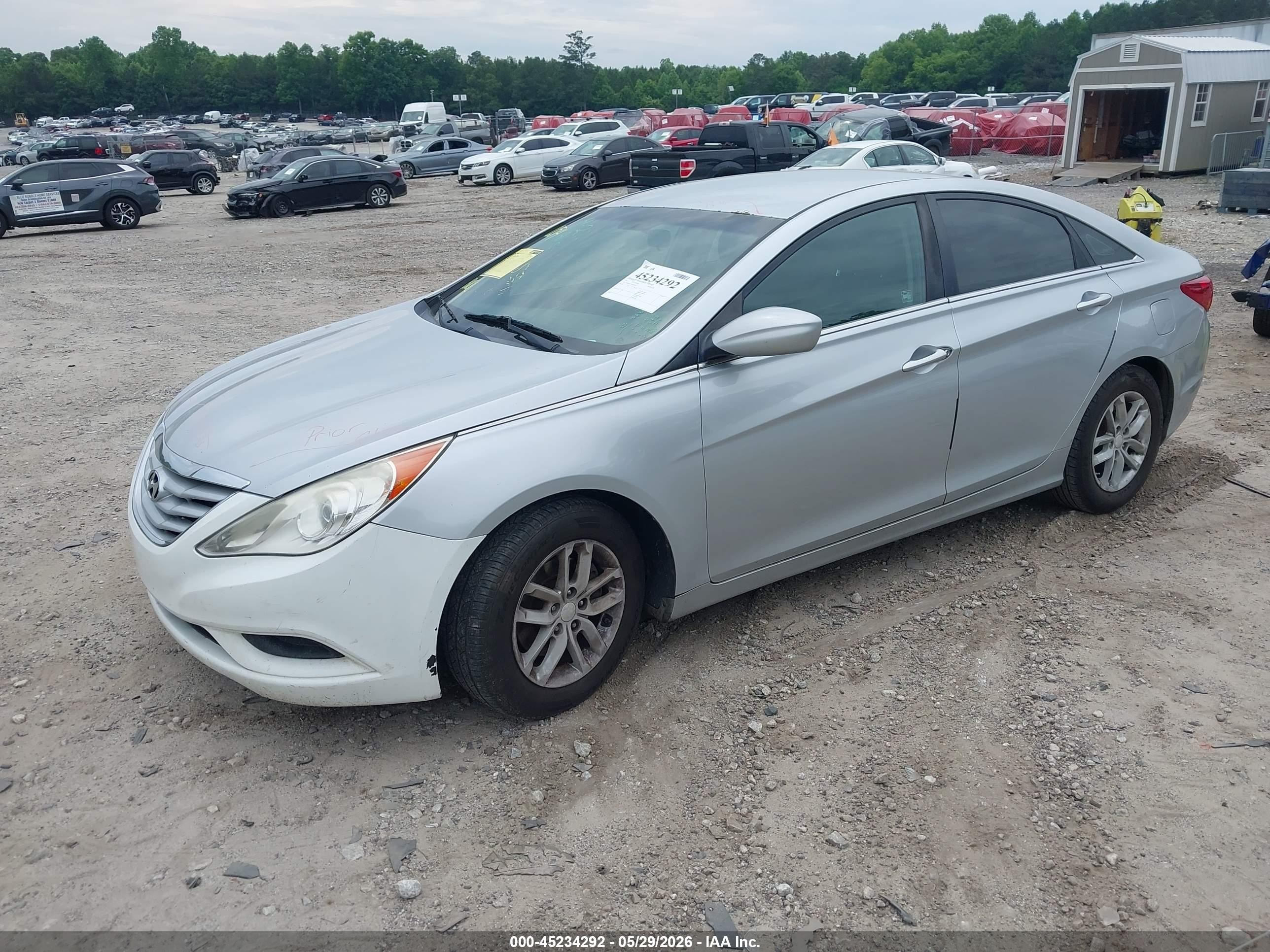 2011 Hyundai Sonata Gls Silver vin: 5NPEB4AC1BH056924