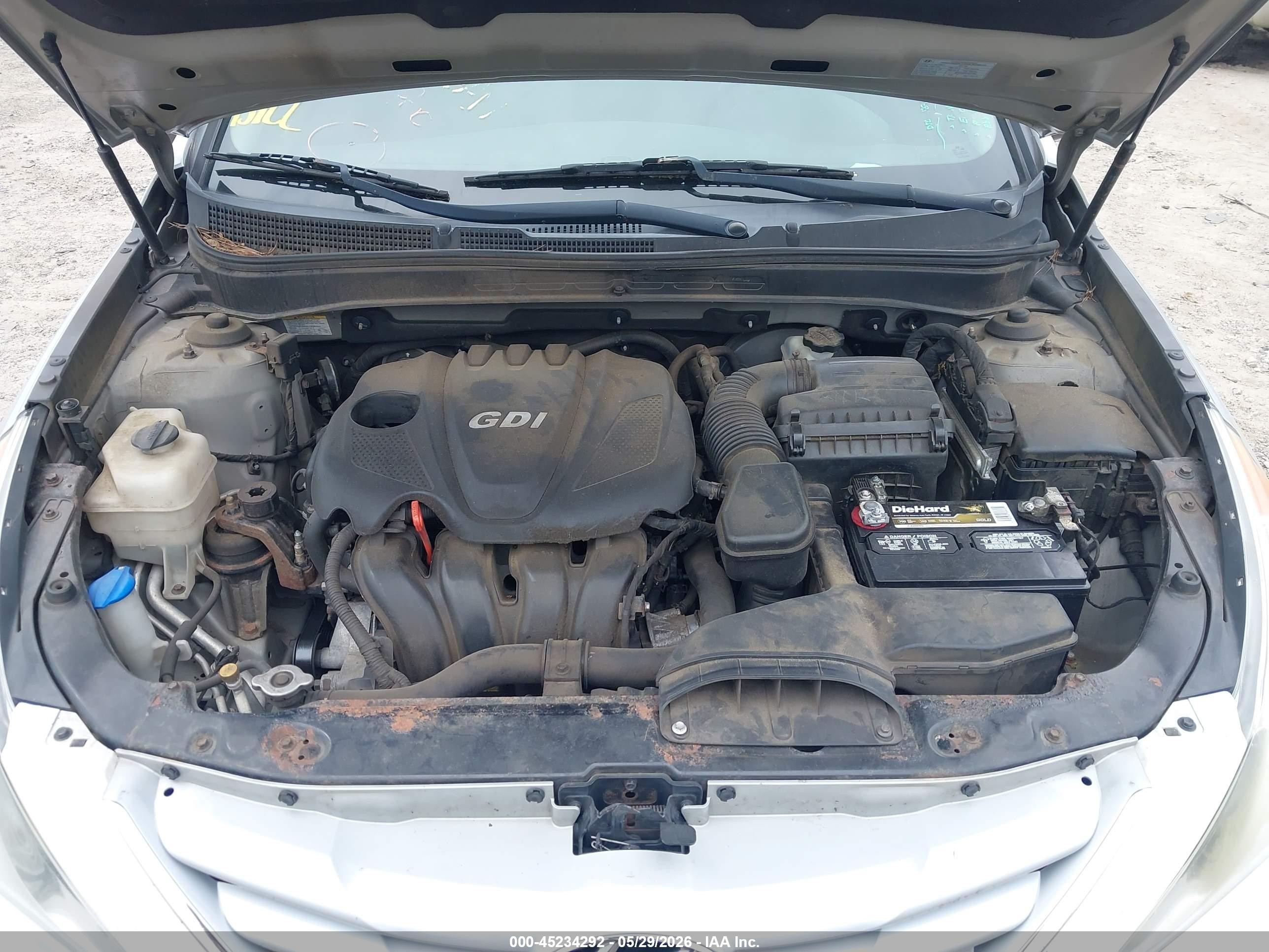 2011 Hyundai Sonata Gls Silver vin: 5NPEB4AC1BH056924