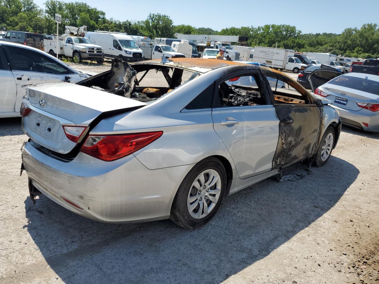 2011 Hyundai Sonata Gls Gray vin: 5NPEB4AC1BH063159