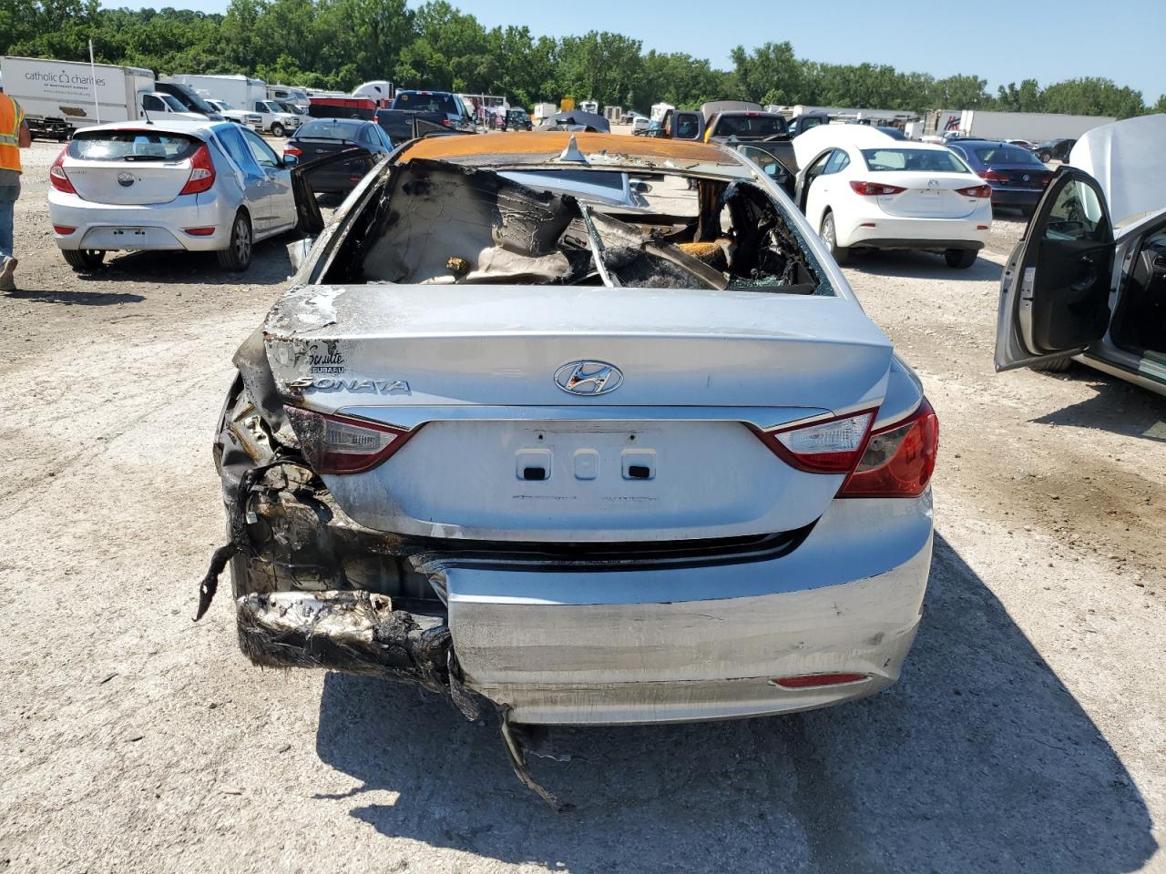 2011 Hyundai Sonata Gls Gray vin: 5NPEB4AC1BH063159