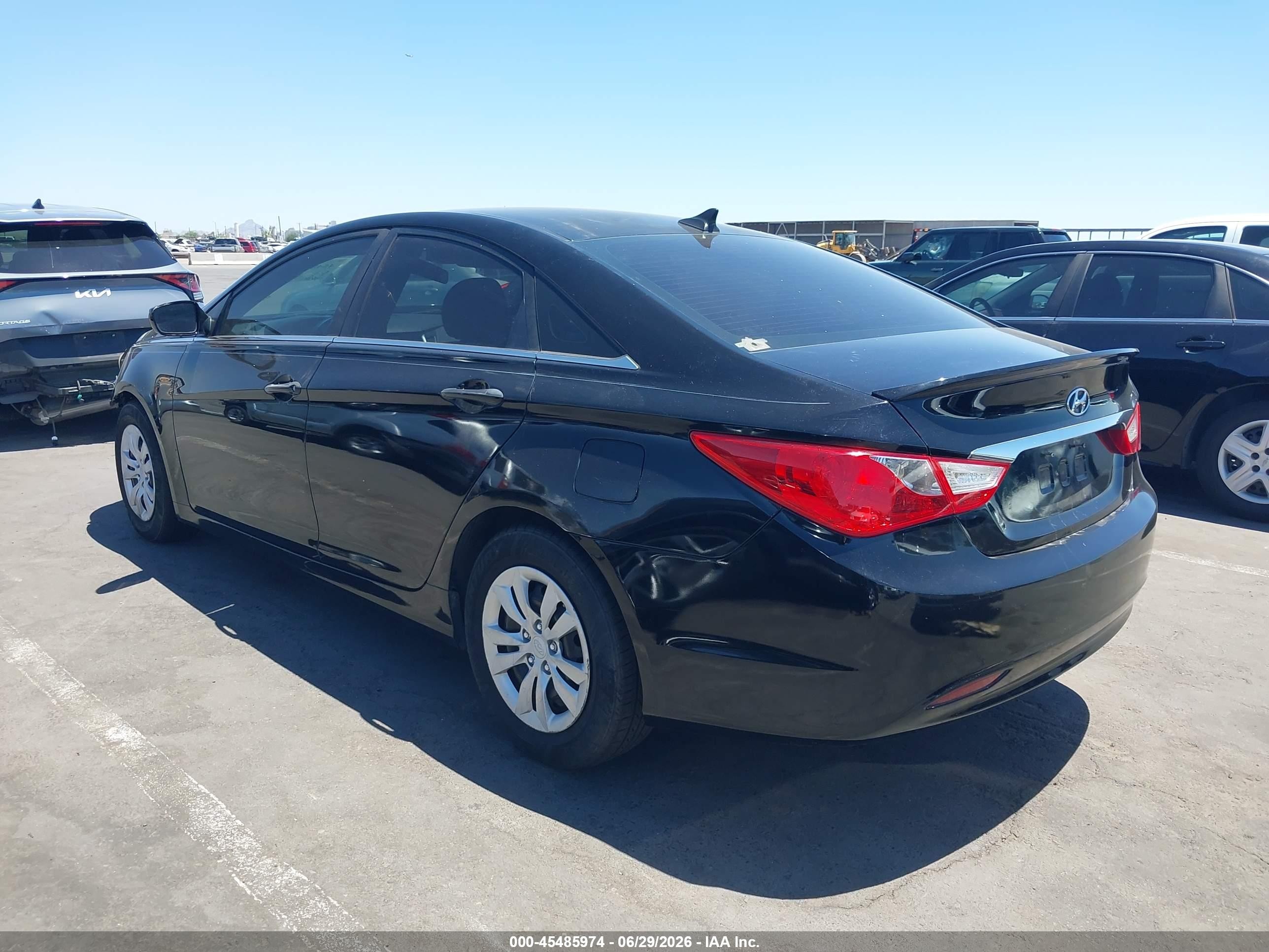 2011 Hyundai Sonata Gls Black vin: 5NPEB4AC1BH094539