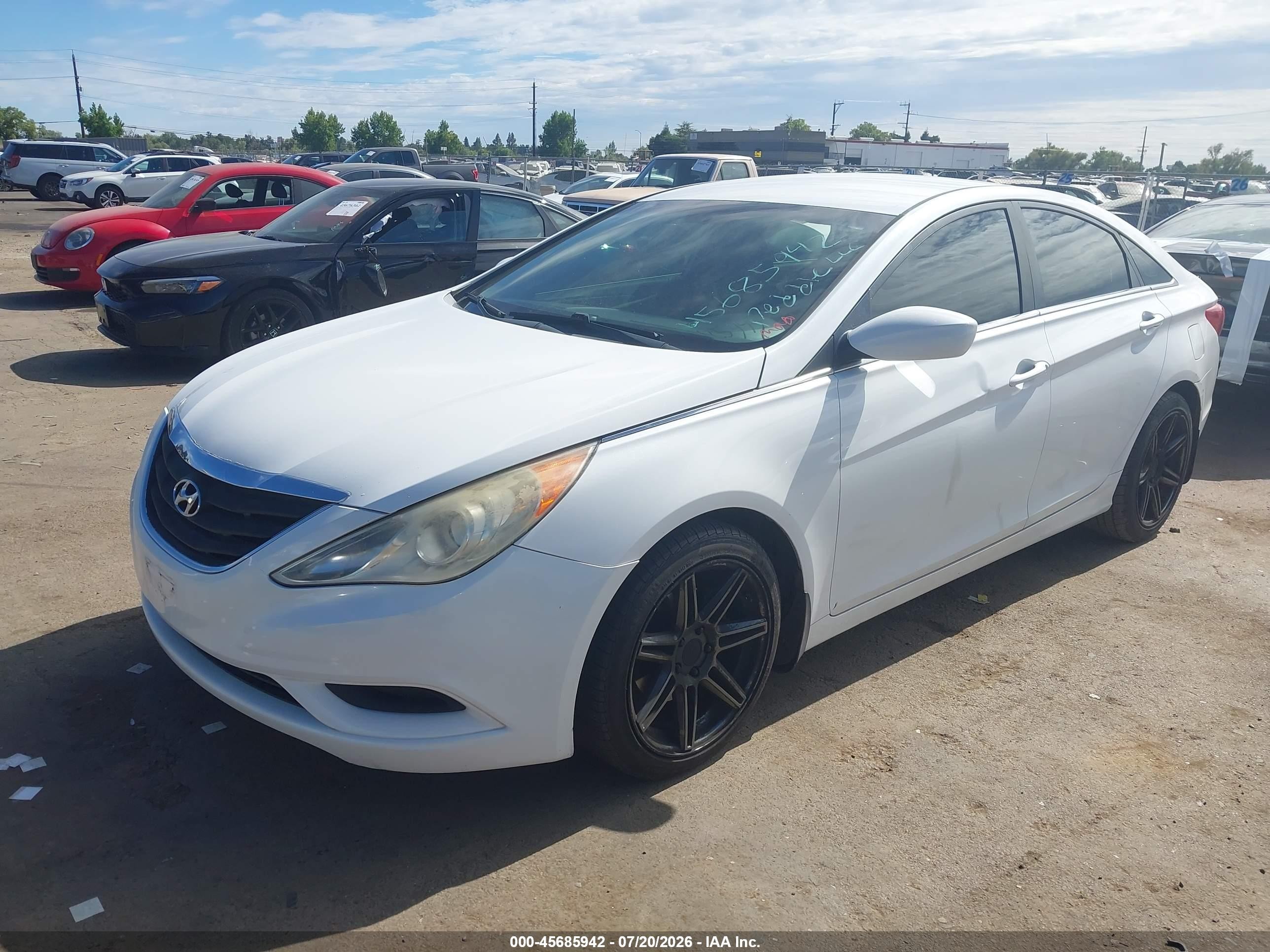 2011 Hyundai Sonata Gls White vin: 5NPEB4AC1BH113008