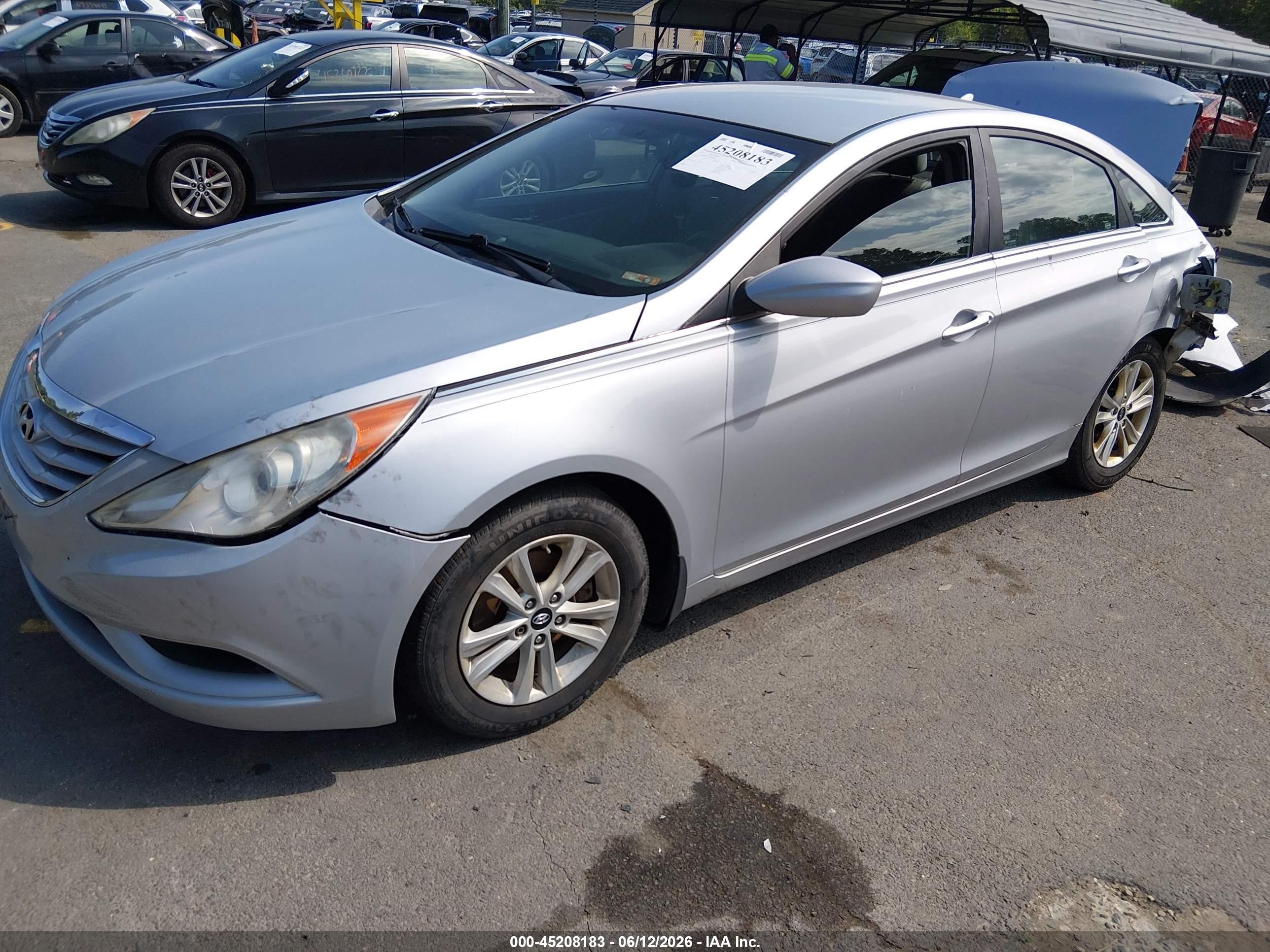 2011 Hyundai Sonata Gls Silver vin: 5NPEB4AC1BH186895