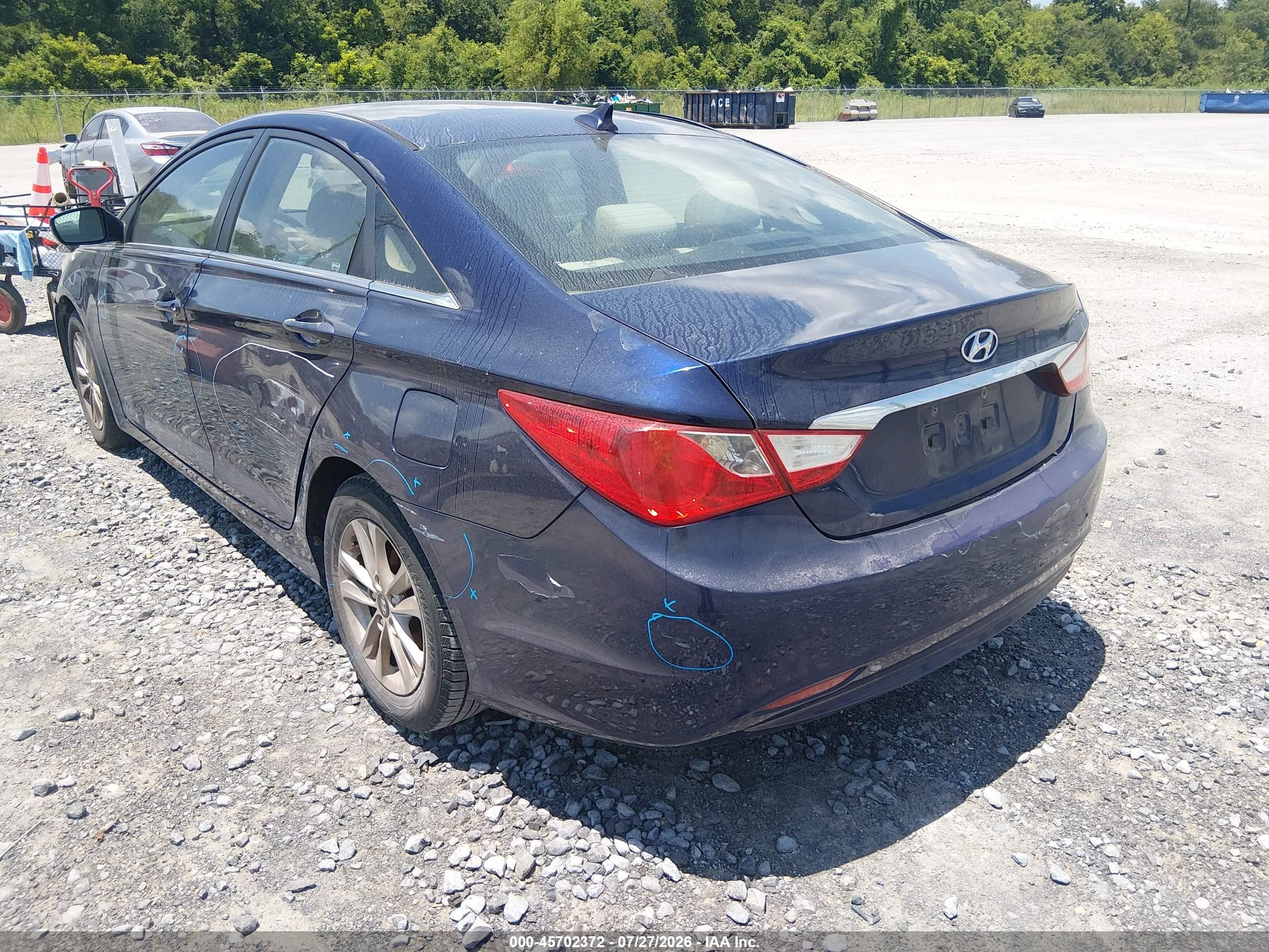 2011 Hyundai Sonata Gls Blue vin: 5NPEB4AC1BH210130