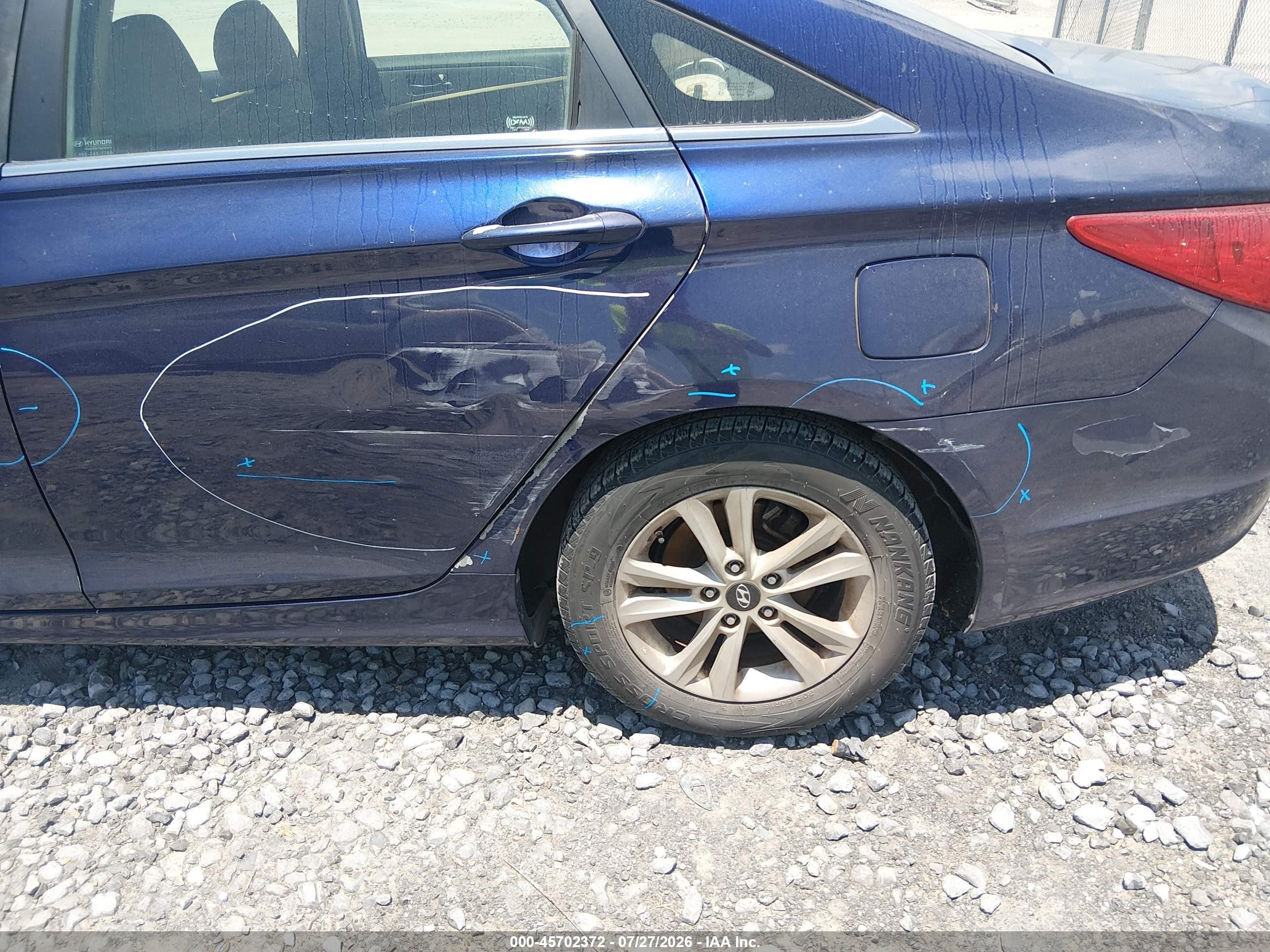2011 Hyundai Sonata Gls Blue vin: 5NPEB4AC1BH210130