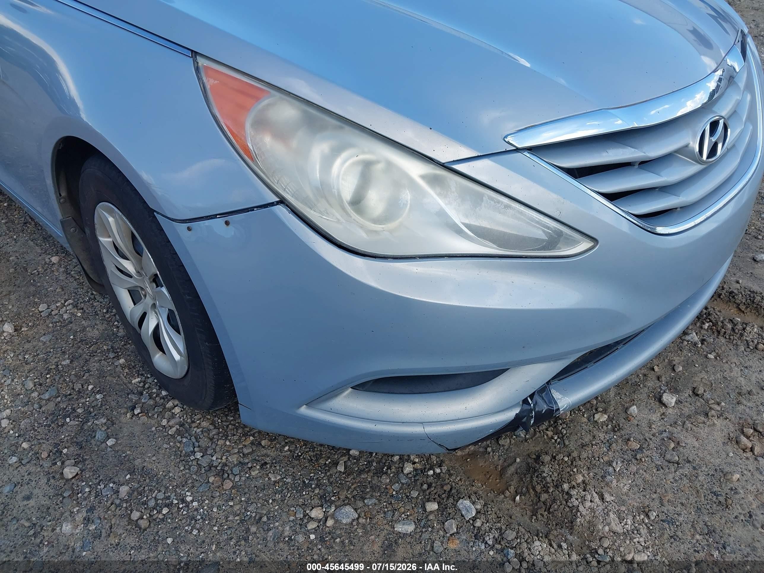 2011 Hyundai Sonata Gls Light Blue vin: 5NPEB4AC1BH210824