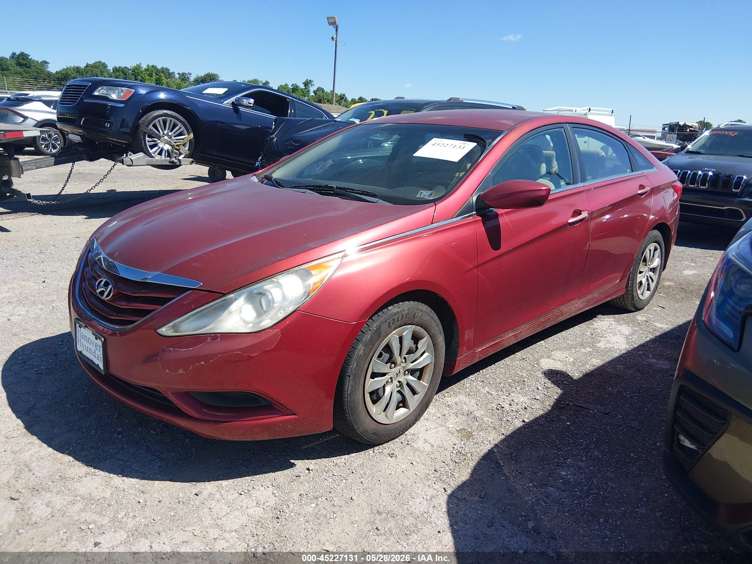 2011 Hyundai Sonata Gls Красный vin: 5NPEB4AC1BH226487