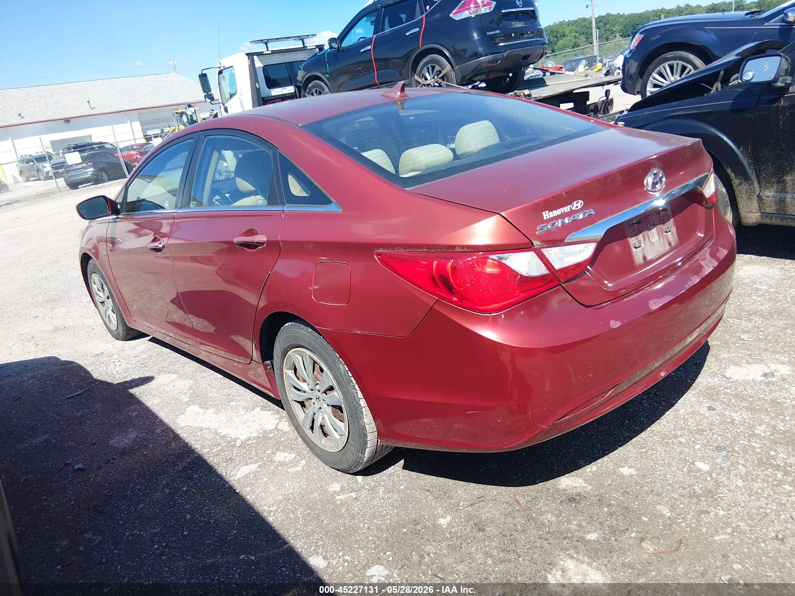 2011 Hyundai Sonata Gls Красный vin: 5NPEB4AC1BH226487
