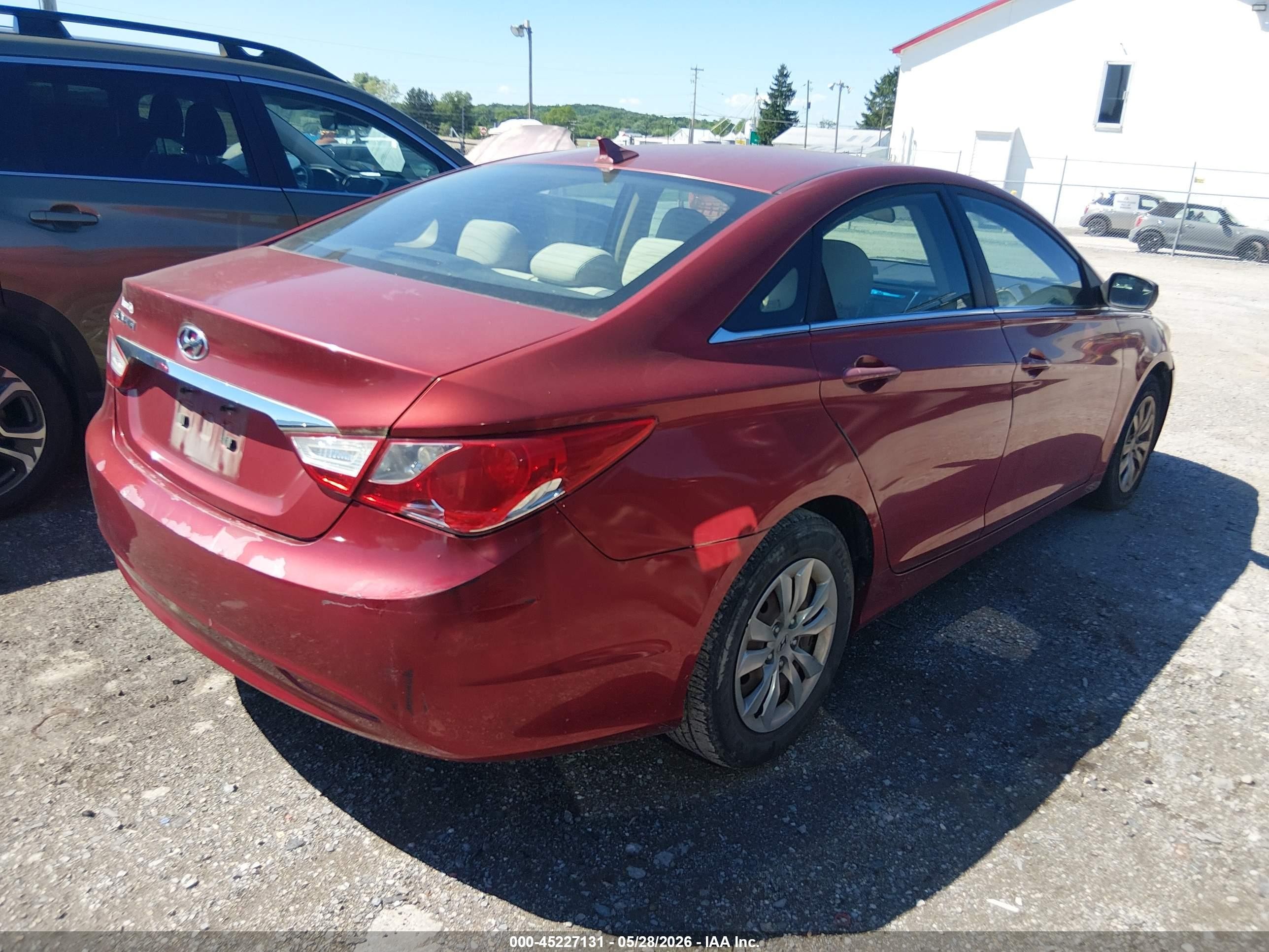 2011 Hyundai Sonata Gls Красный vin: 5NPEB4AC1BH226487